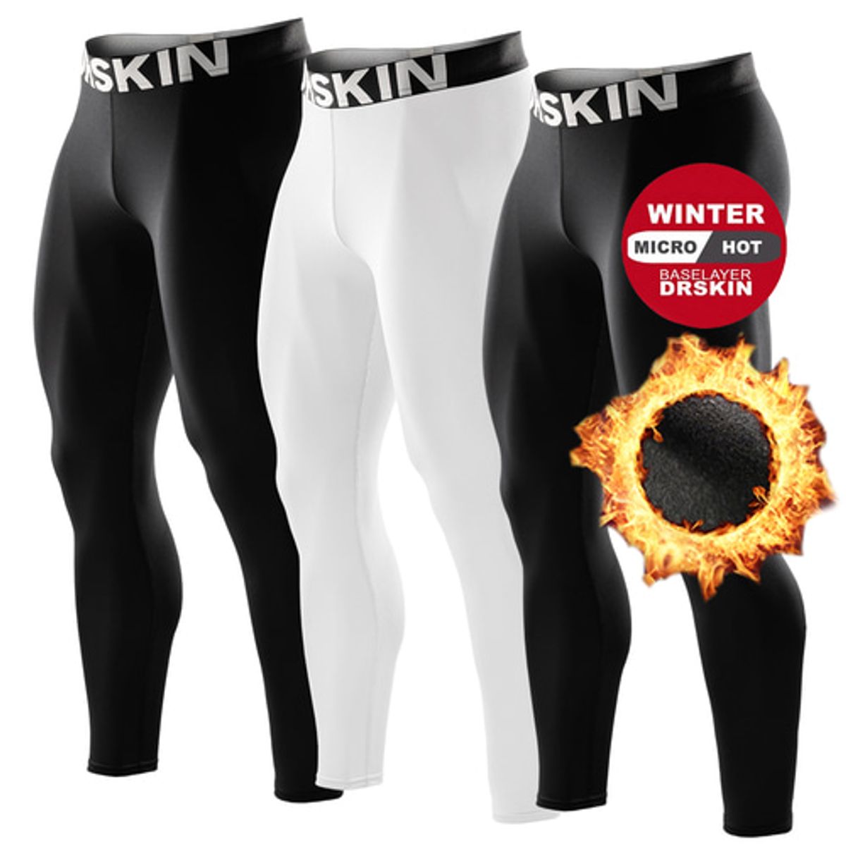 닥터스킨(DRSKIN) [기모 3Pack] 스포츠 마이크로 히트기모 바지 셔츠 3Pack