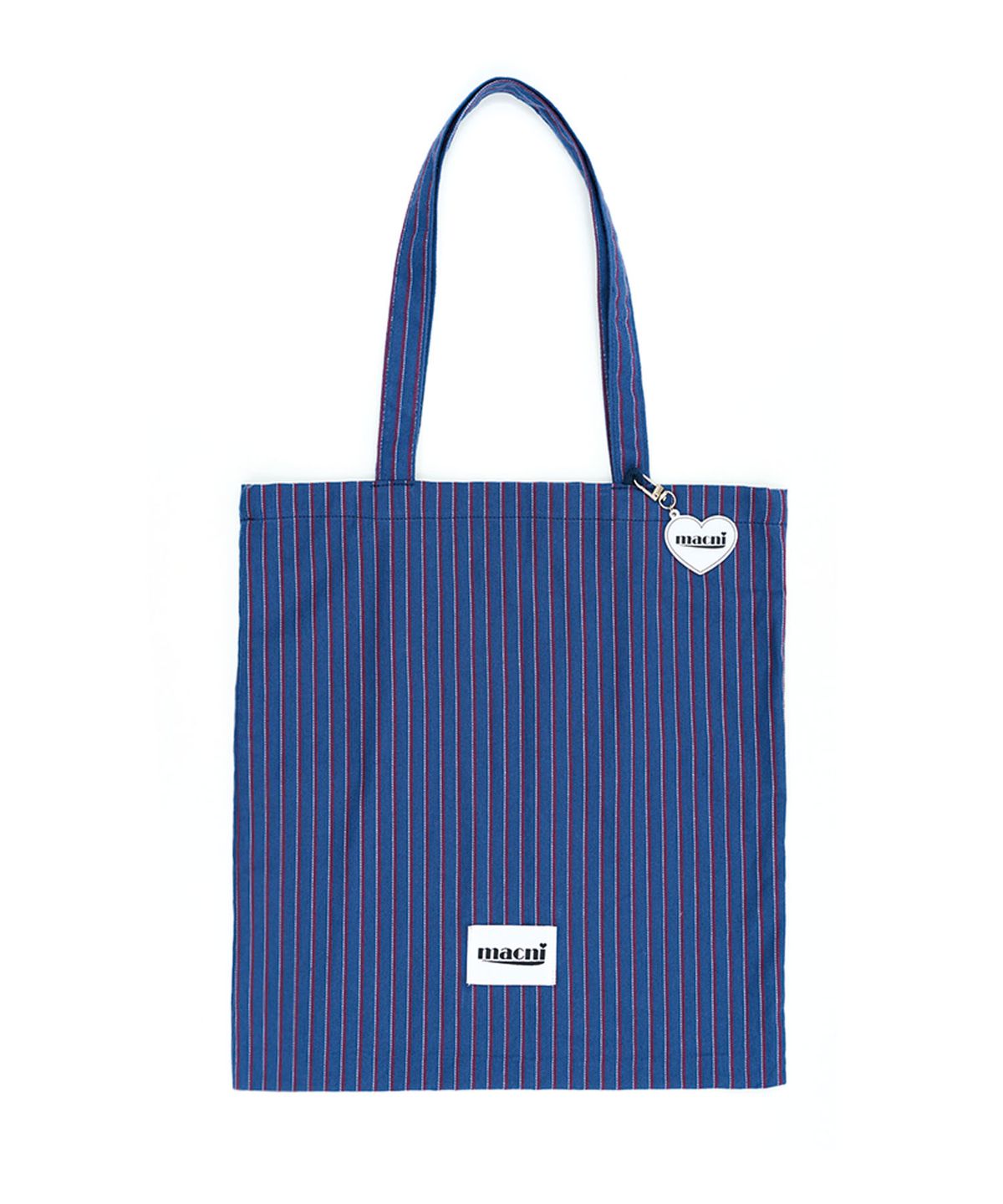 마크니(MACNI) HEART STRIPE ECO BAG BLUE