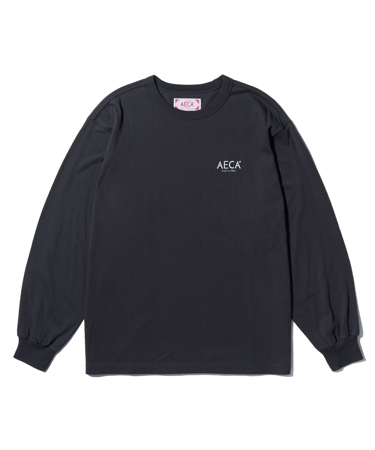 에이카화이트(AECA) AECA SIGNATURE LONG SLEEVE-CHARCOAL