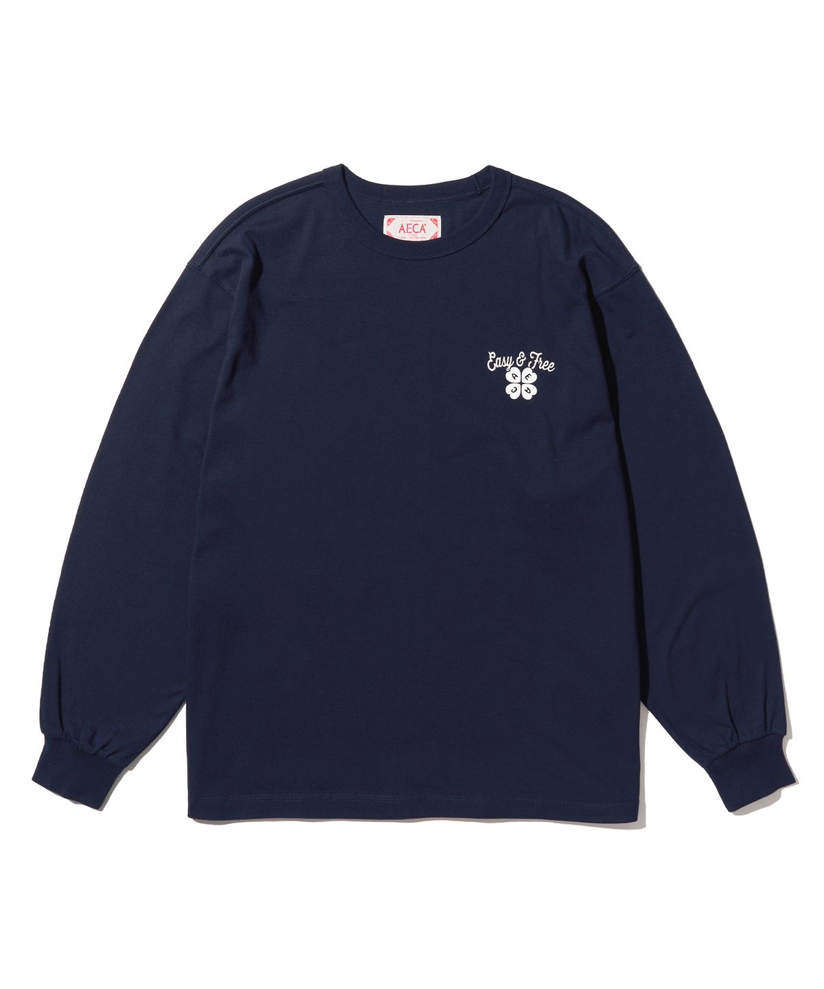 에이카화이트(AECA) AECA LOVIN EASY LONG SLEEVE-NAVY