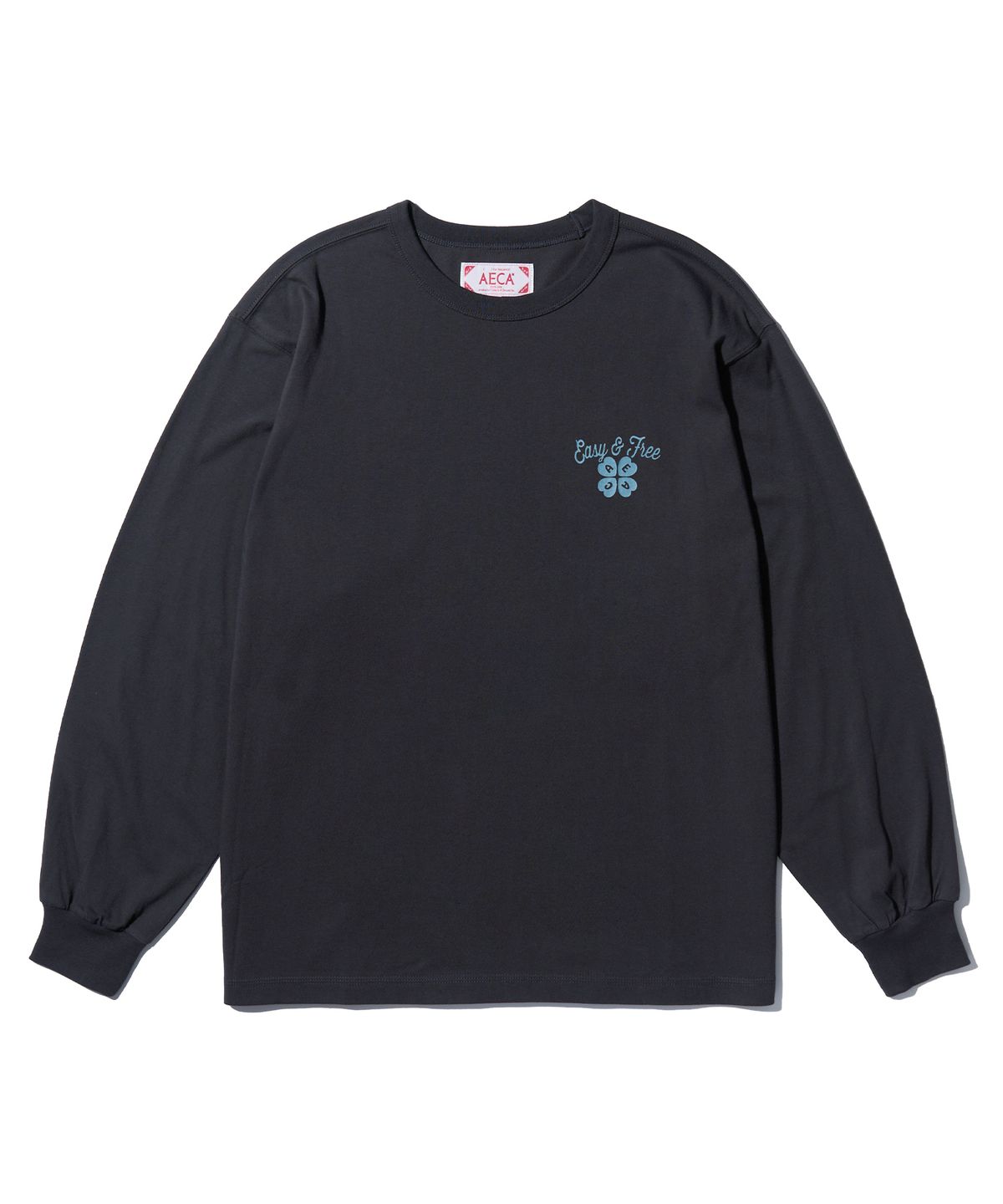 에이카화이트(AECA) AECA LOVIN EASY LONG SLEEVE-CHARCOAL