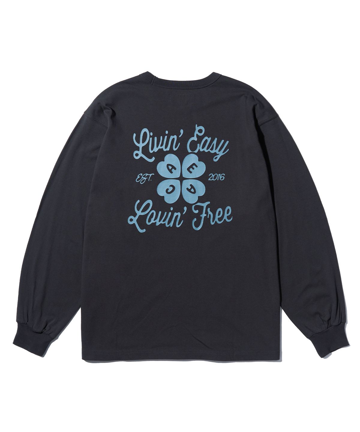 에이카화이트(AECA) AECA LOVIN EASY LONG SLEEVE-CHARCOAL