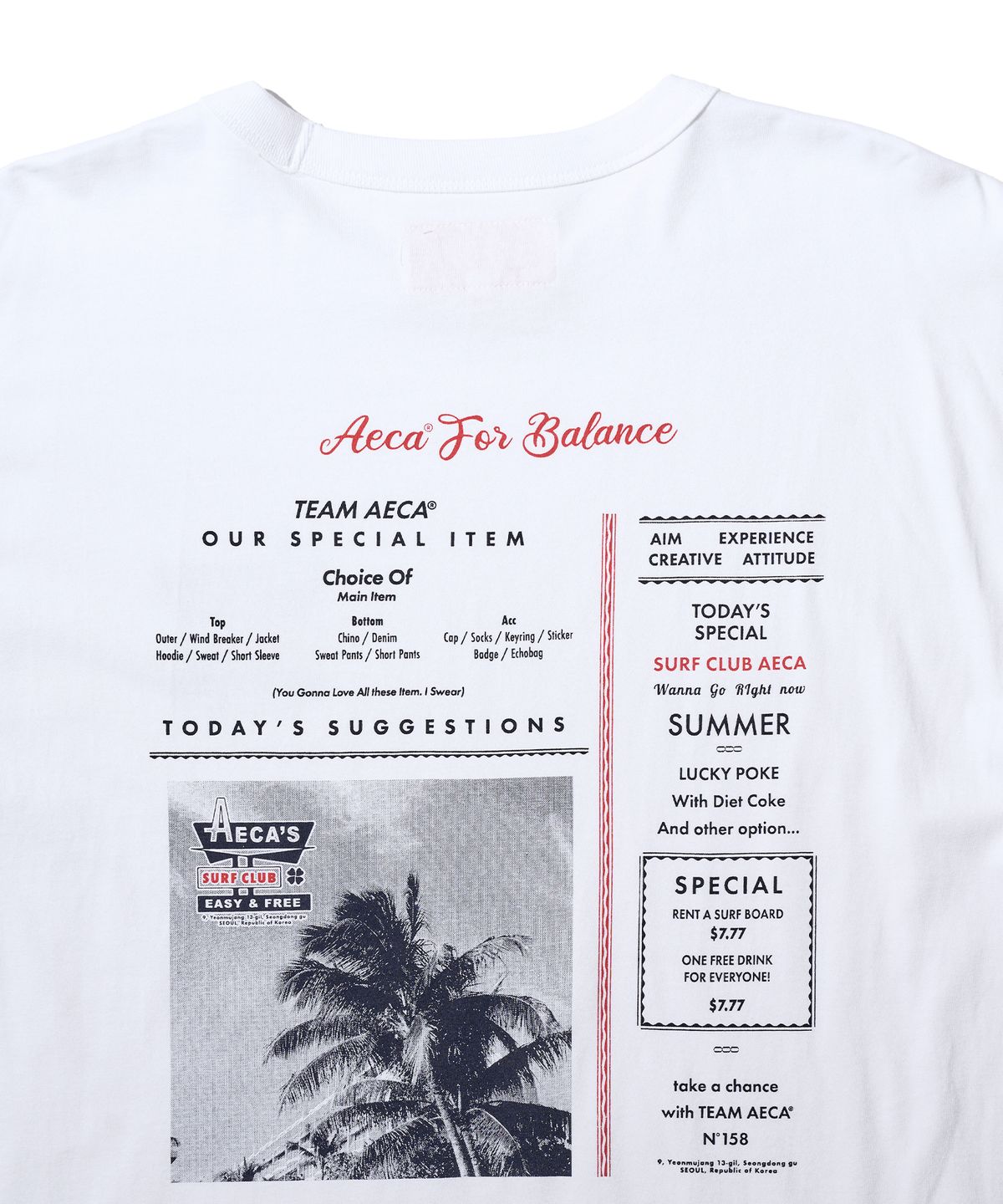 에이카화이트(AECA) AECA SURF CLUB LONG SLEEVE-WHITE