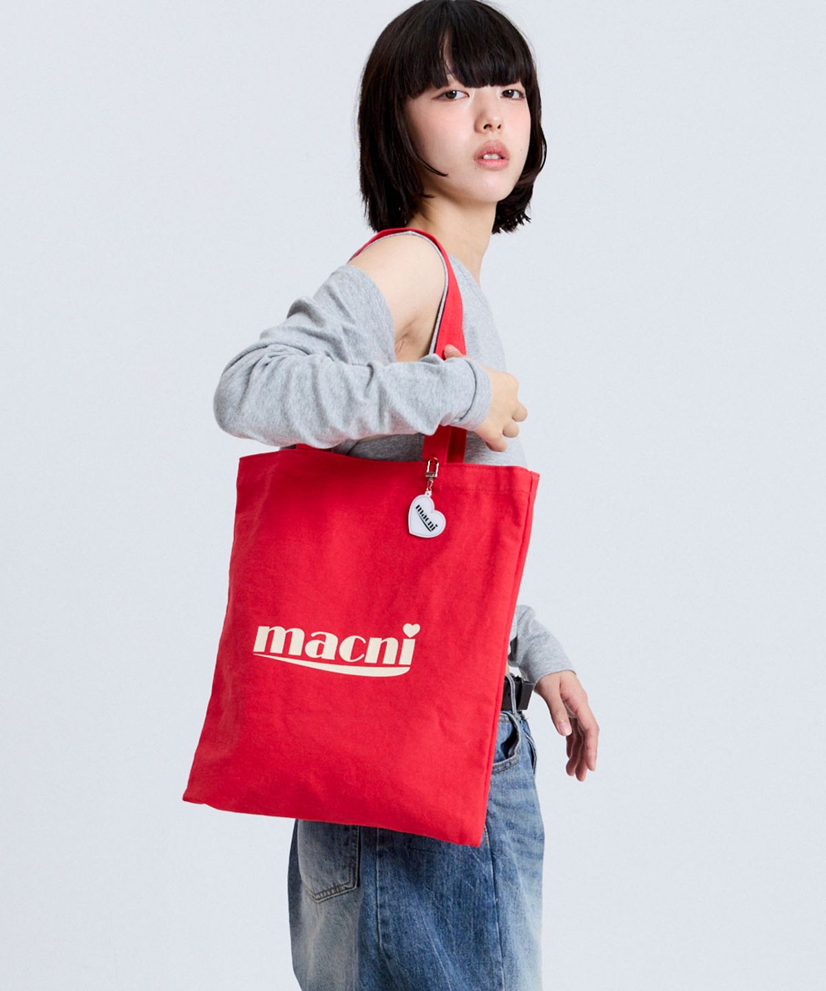 마크니(MACNI) SIGNATURE LOGO ECO BAG RED