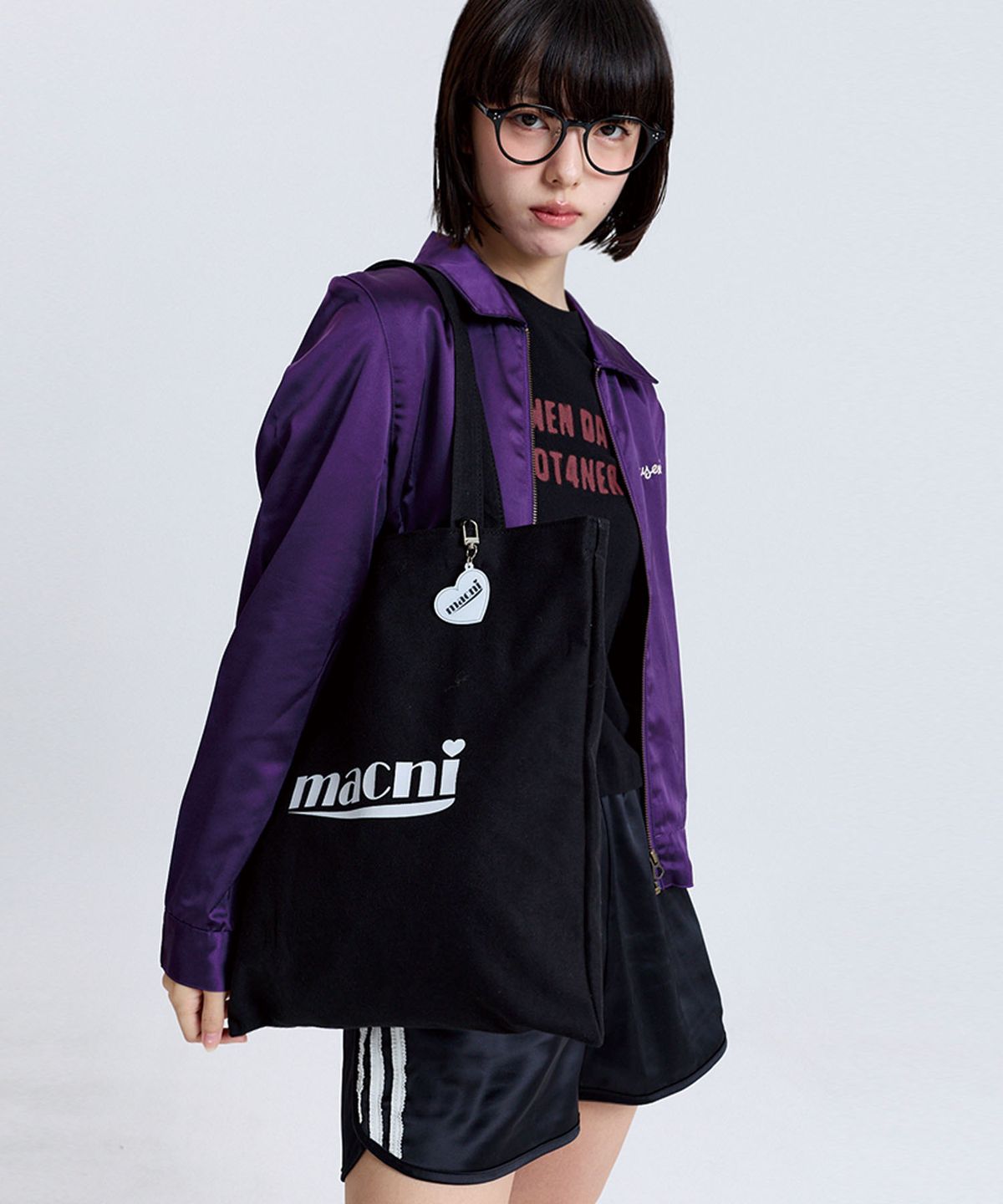 마크니(MACNI) SIGNATURE LOGO ECO BAG BLACK