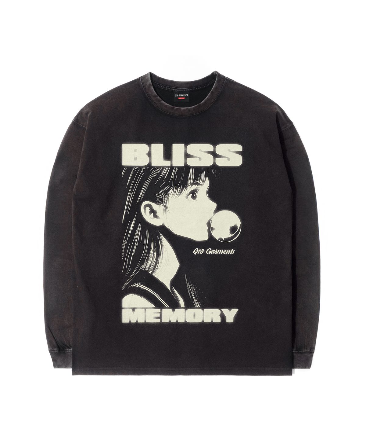 큐티에잇 가먼츠(QT8 GARMENTS) RG Bliss Washed Long Sleeve (Black)
