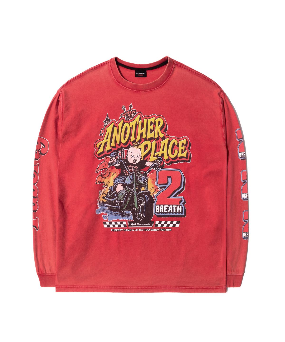 큐티에잇 가먼츠(QT8 GARMENTS) RG Another Place Washed Long Sleeve (Red)