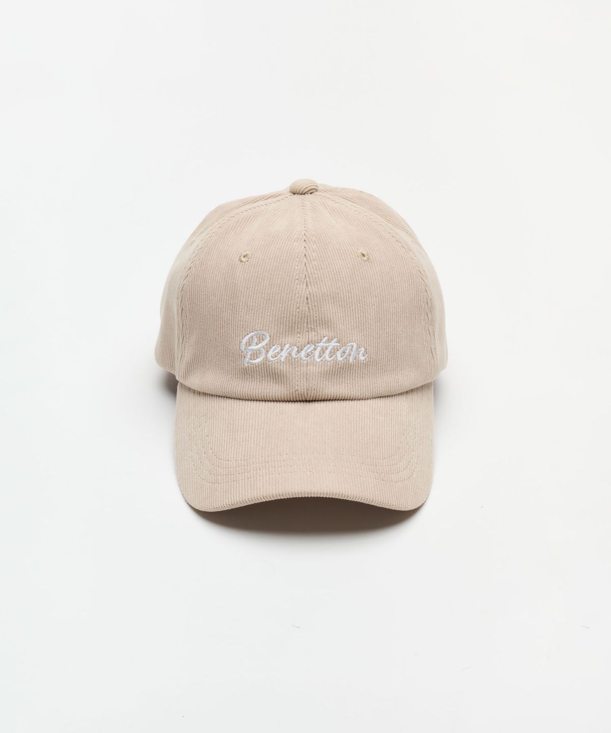 베네통(BENETTON) 리브드 볼캡 베이지