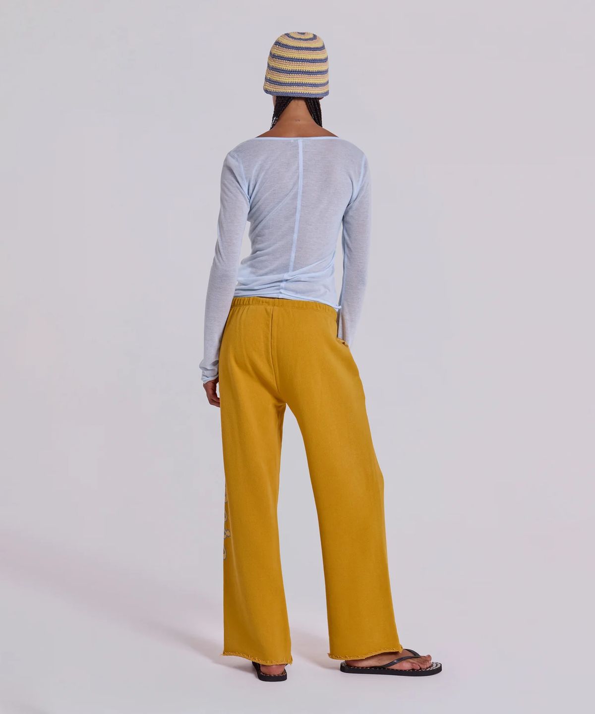 제이디드 런던(JADED LONDON) (W) 컷 오프 스트레이트 레그 조거 옐로우 CUT OFF STRAIGHT LEG JOGGER YELLOW