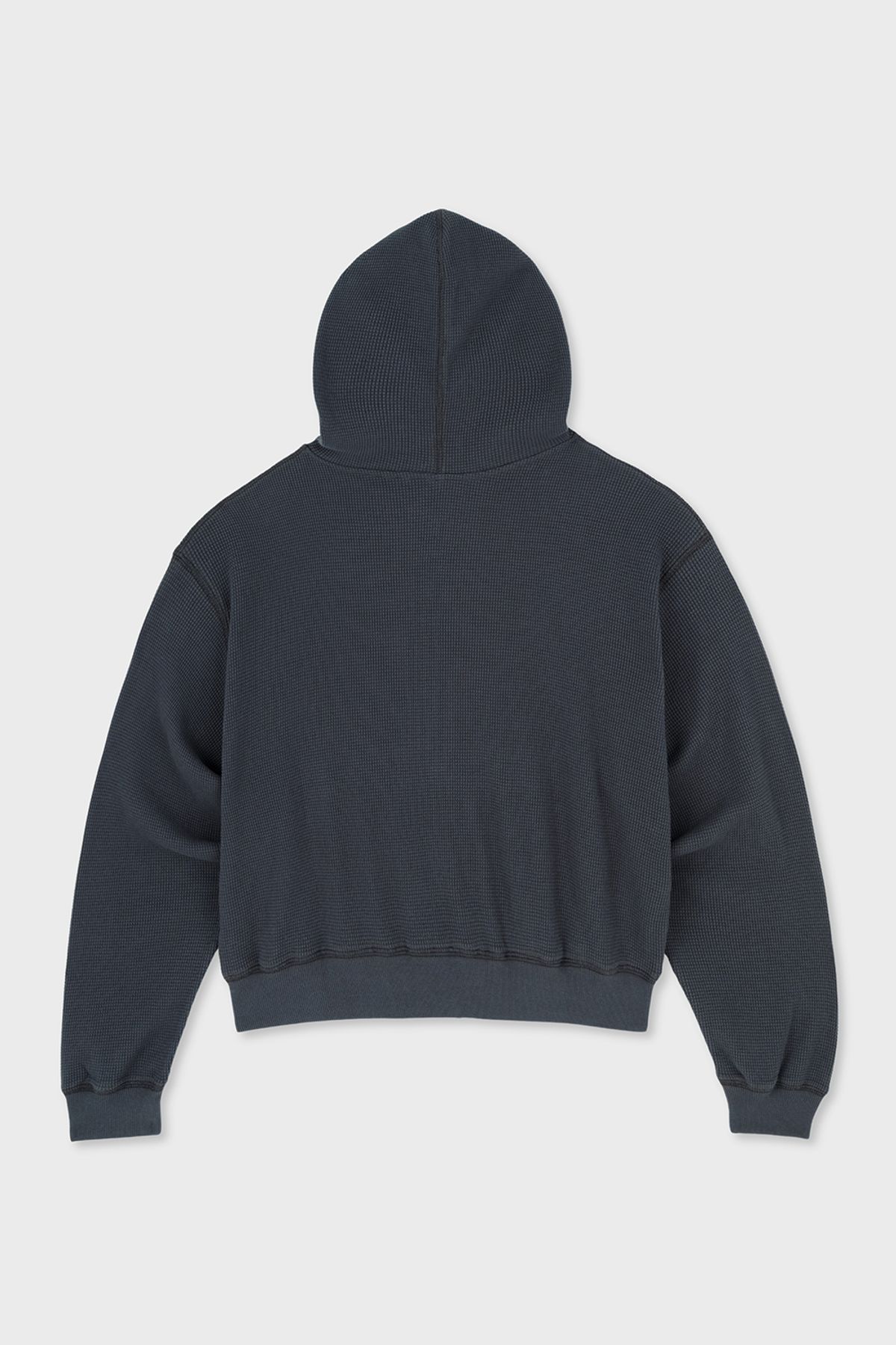 홈바디띵즈(HOMEBODY THINGS) HOMEGIRL WAFFLE ZIP-UP (CHARCOAL)