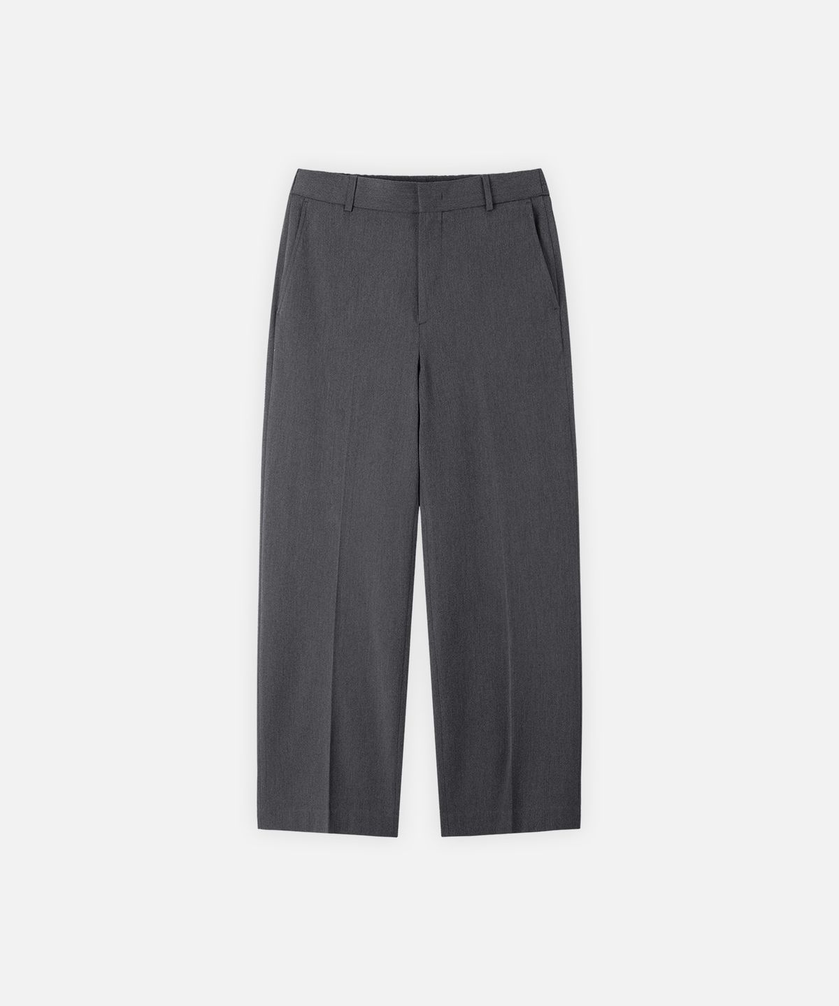 드로우핏(DRAW FIT) 기모 밴딩 와이드 슬랙스 [BRUSHED GREY]