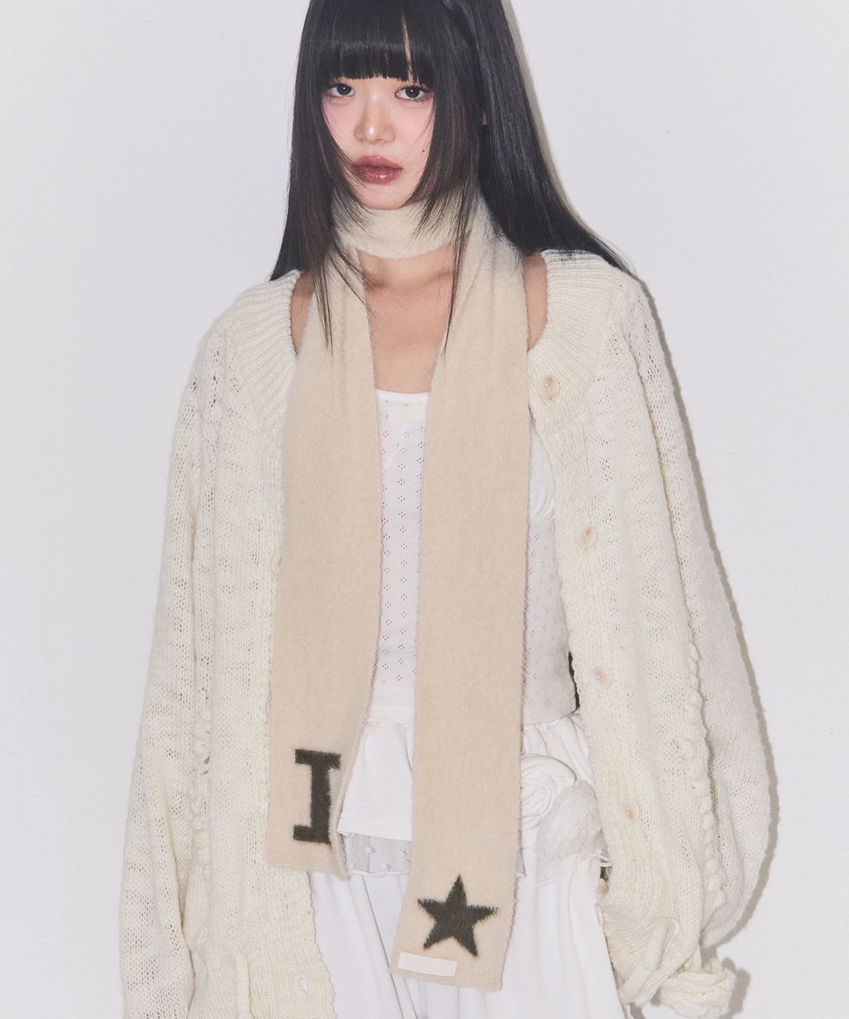일리고(ILLIGO) 아이엠스타 머플러 베이지