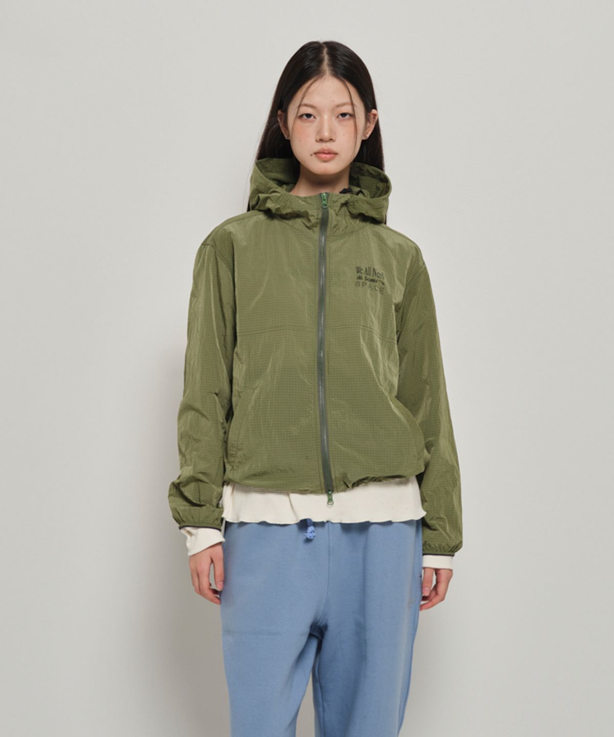 홈바디띵즈(HOMEBODY THINGS) NEED SOME SPACE WINDBREAKER (GREEN)