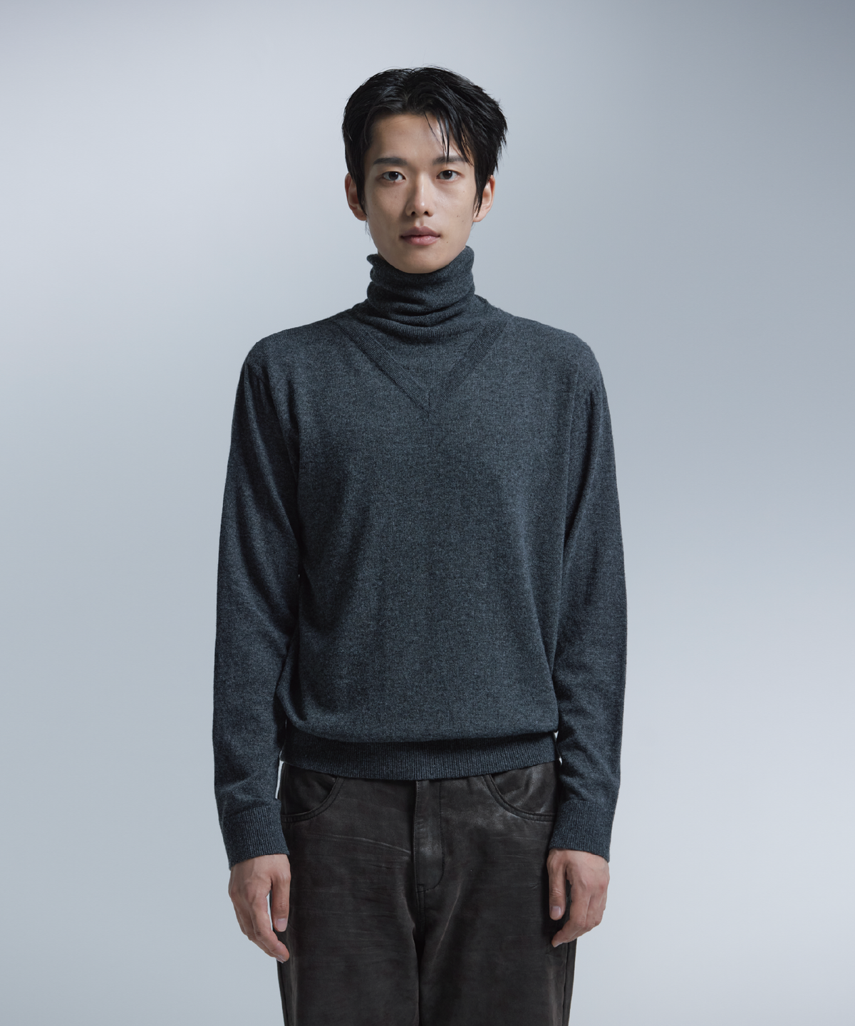 넌블랭크(NONBLANK) 레이어드 터틀 넥 니트_4 COL