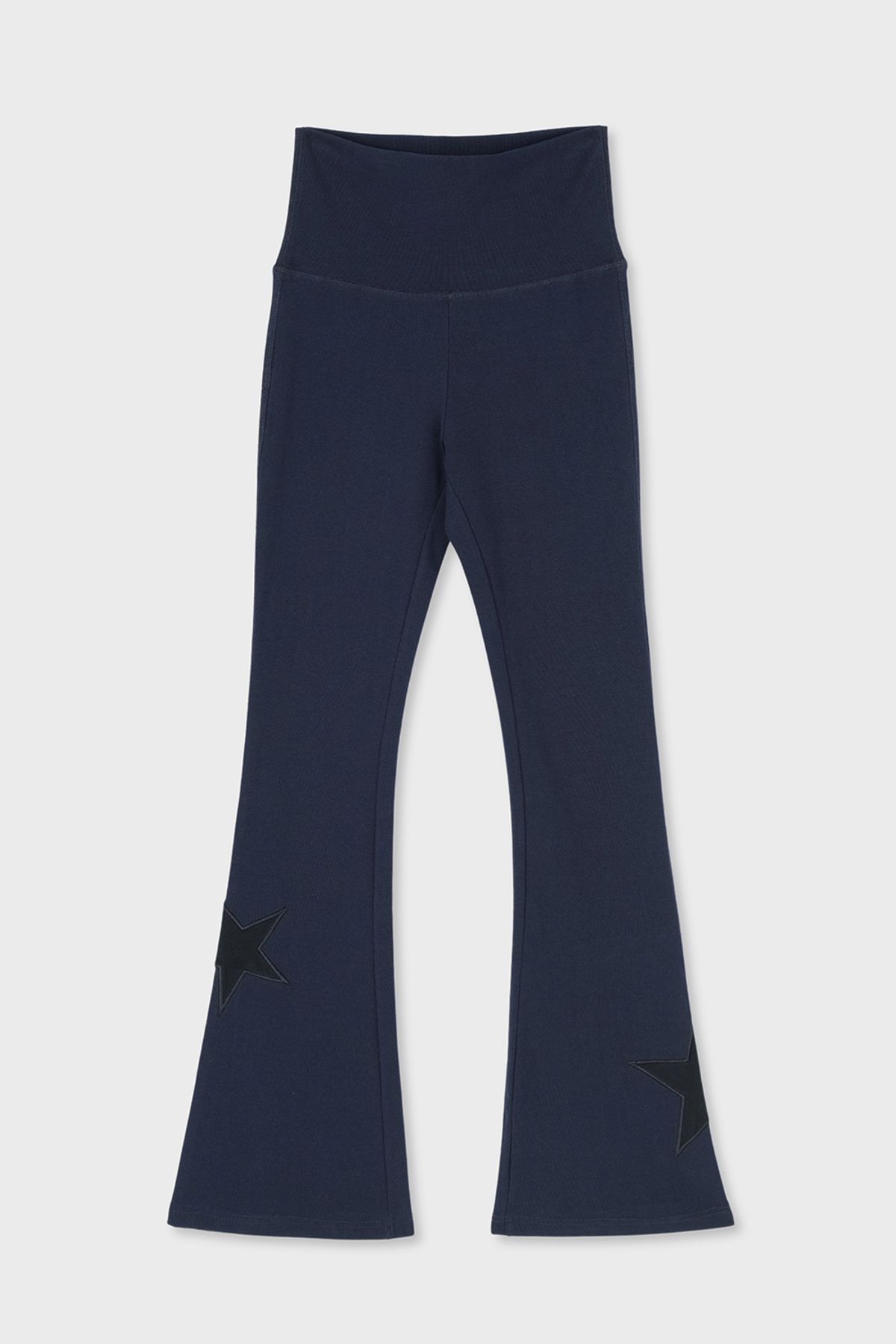 홈바디띵즈(HOMEBODY THINGS) STAR PATCH FLARE PANTS (NAVY)