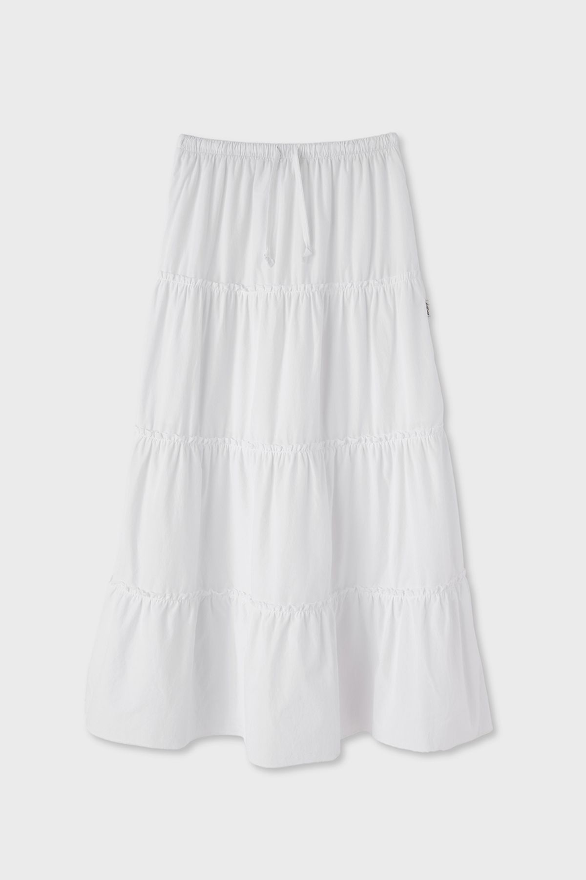 홈바디띵즈(HOMEBODY THINGS) Maxi Shirring Flare Skirt (WHITE)