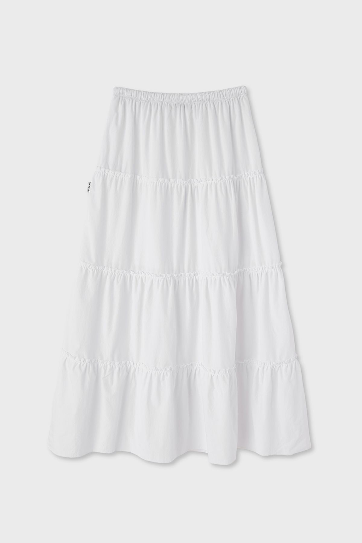 홈바디띵즈(HOMEBODY THINGS) Maxi Shirring Flare Skirt (WHITE)
