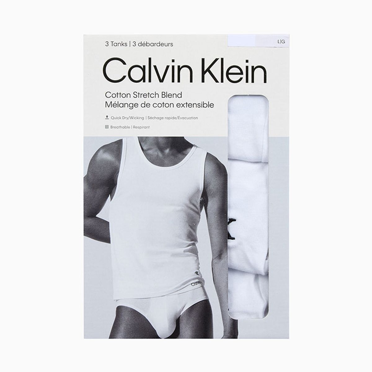캘빈클라인 언더웨어(CALVIN KLEIN UNDERWEAR) 남성 코튼 스트레치 슬립 탱크 3PK_NB4184100