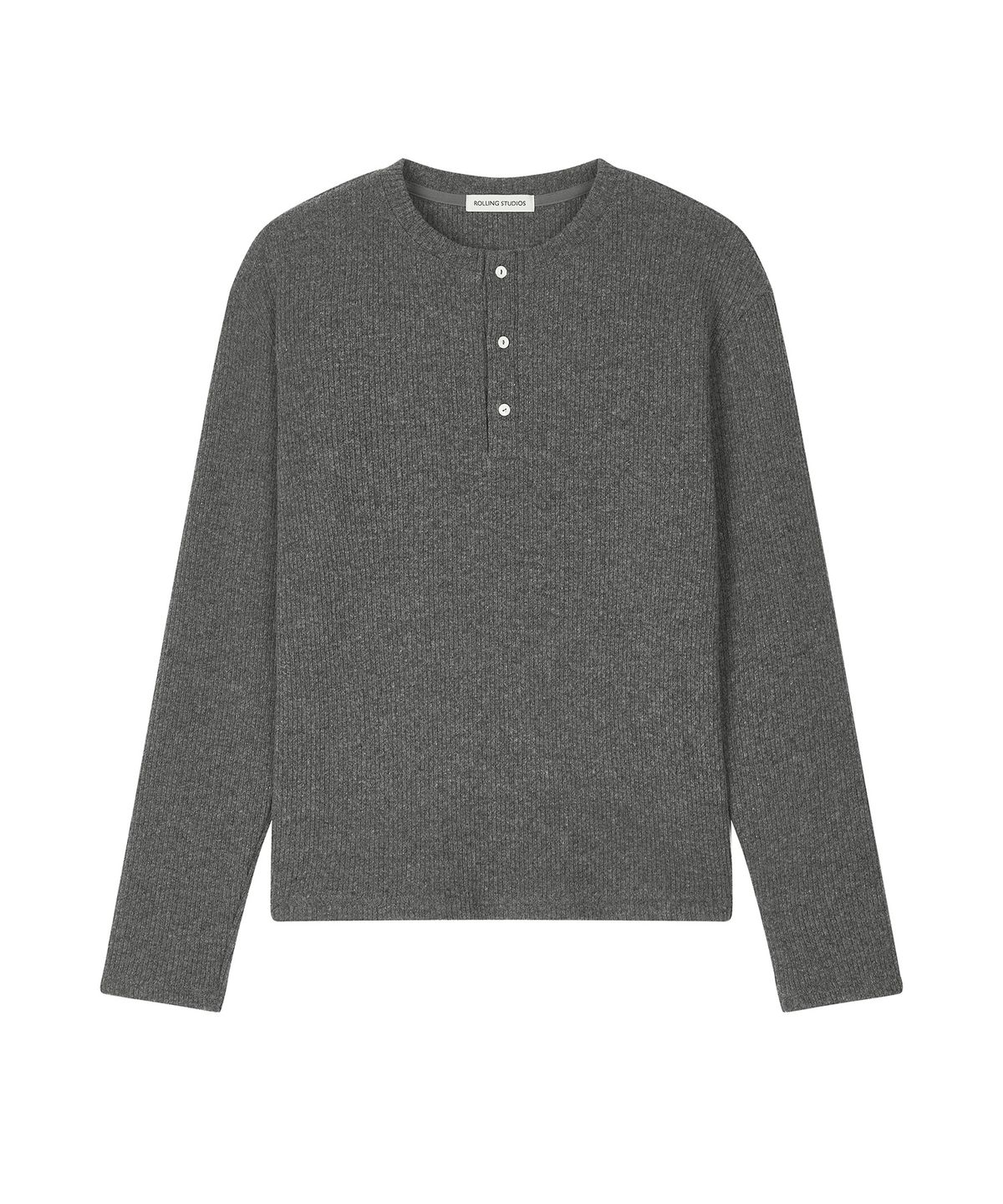 롤링스튜디오(ROLLINGSTUDIOS) WOOL HENLEY LONG SLEEVE GREY