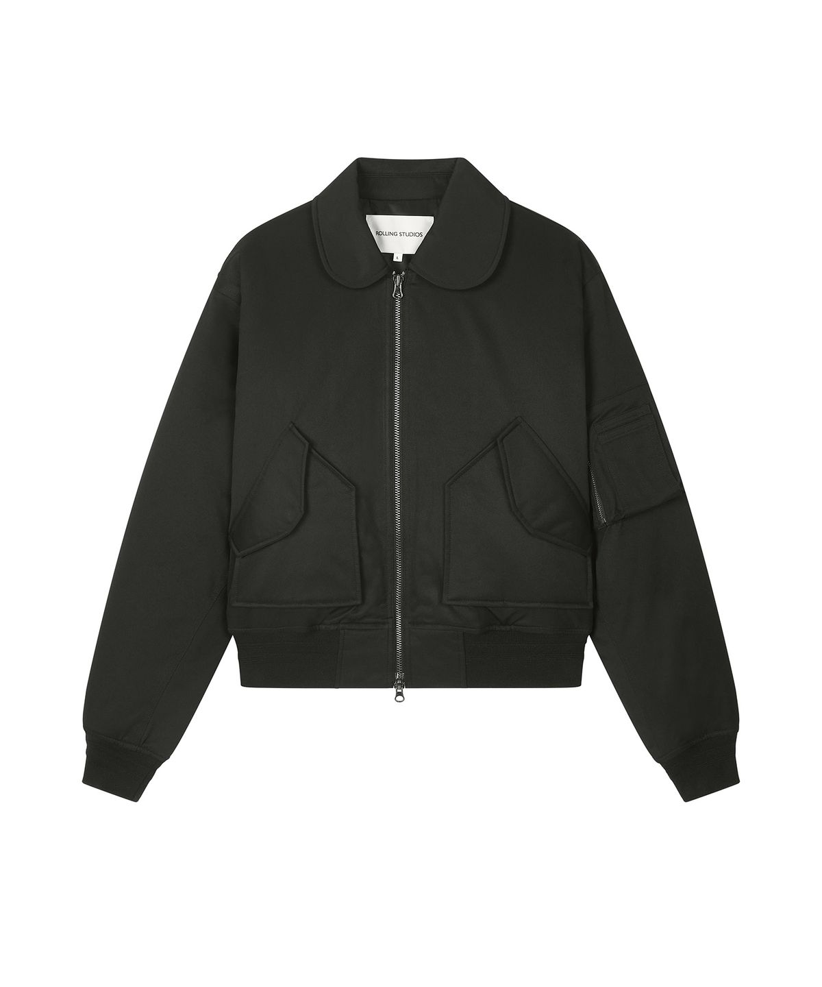 롤링스튜디오(ROLLINGSTUDIOS) PADDED CROPPED BOMBER JACKET BLACK