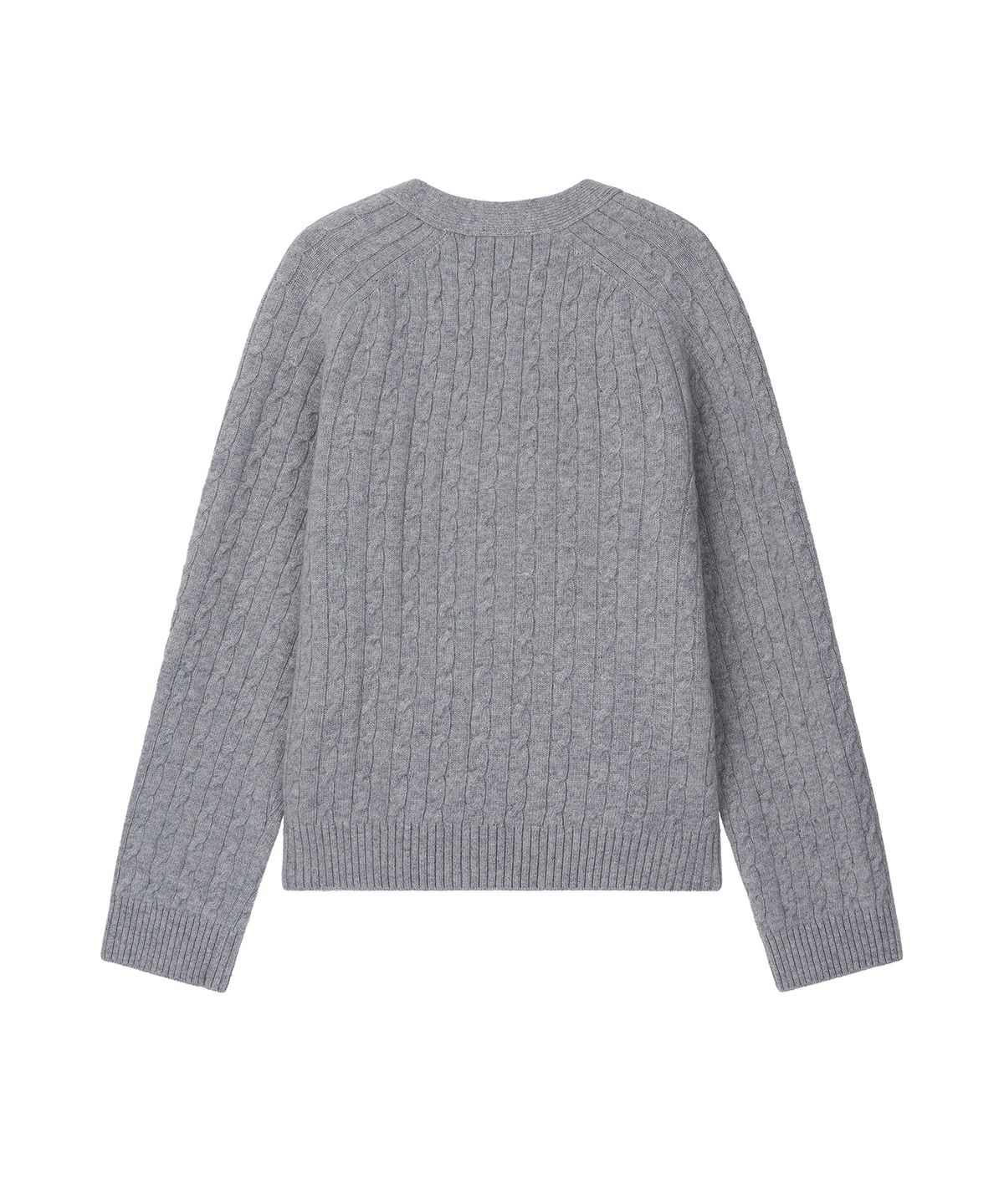 롤링스튜디오(ROLLINGSTUDIOS) MERINO WOOL CABLE KNIT CARDIGAN GREY