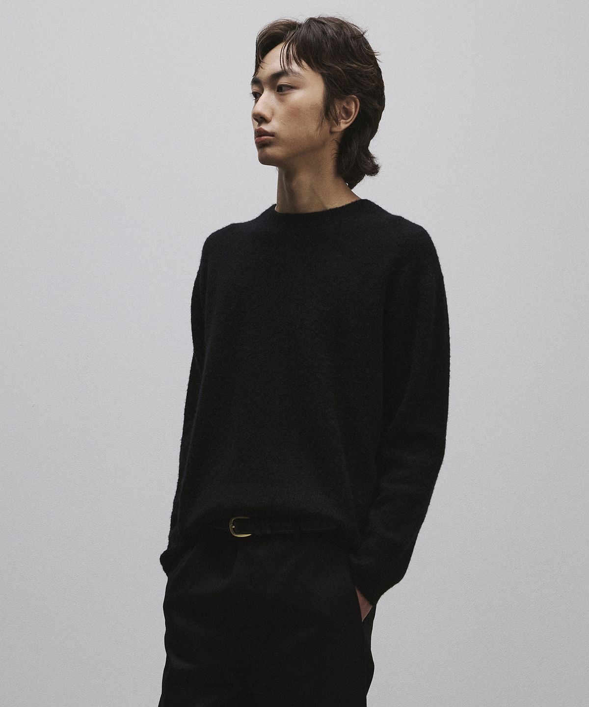 롤링스튜디오(ROLLINGSTUDIOS) YAK WOOL SWEATER BLACK