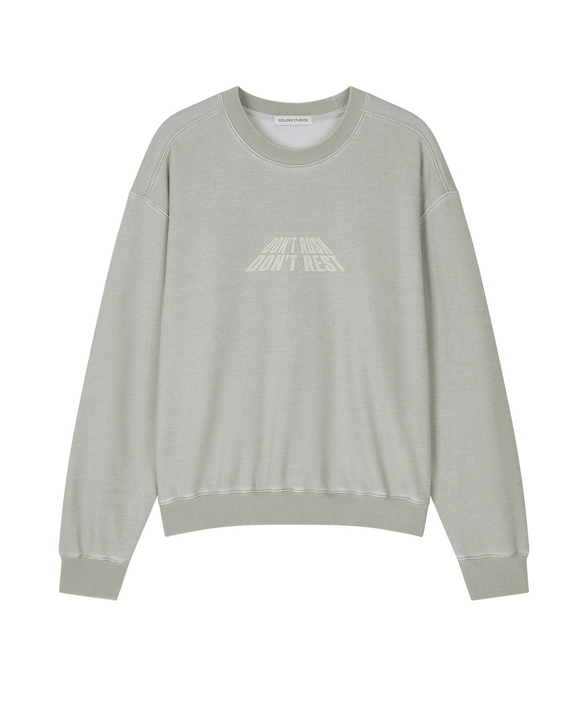 롤링스튜디오(ROLLINGSTUDIOS) GARMENT WASHED SWEATSHIRT MISTY SAGE