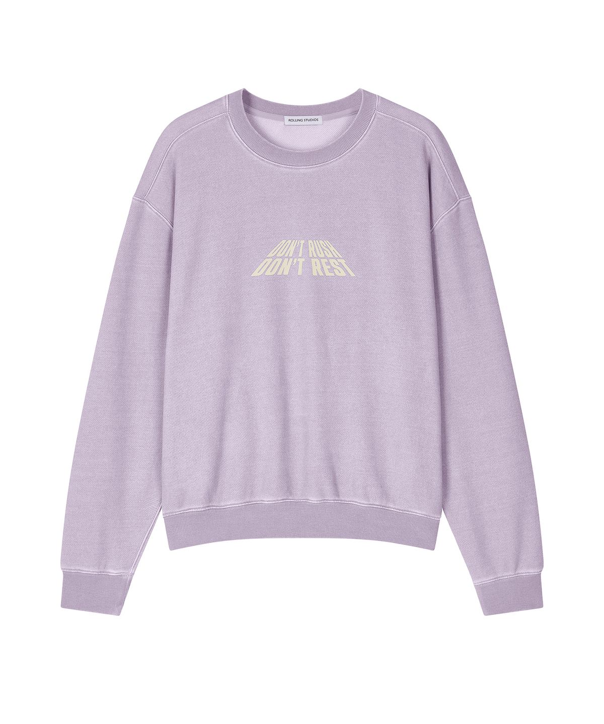 롤링스튜디오(ROLLINGSTUDIOS) GARMENT WASHED SWEATSHIRT LILAC
