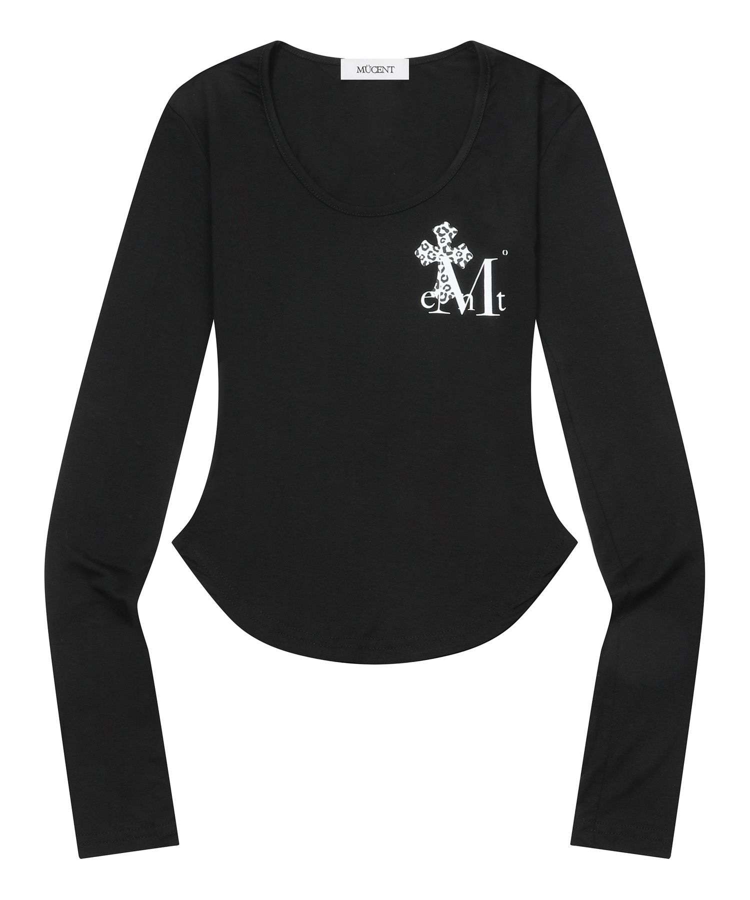 mucent ムセント サハラホピクロスバックロゴUネックローリング長袖Tシャツ MUSINSA公式 | MUCENT サハラホピクロスバックロゴUネックローリング