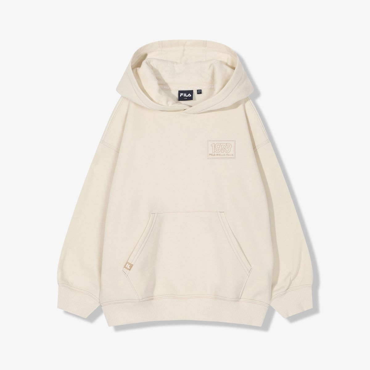 휠라 키즈(FILA KIDS) 스몰레터 후드 맨투맨