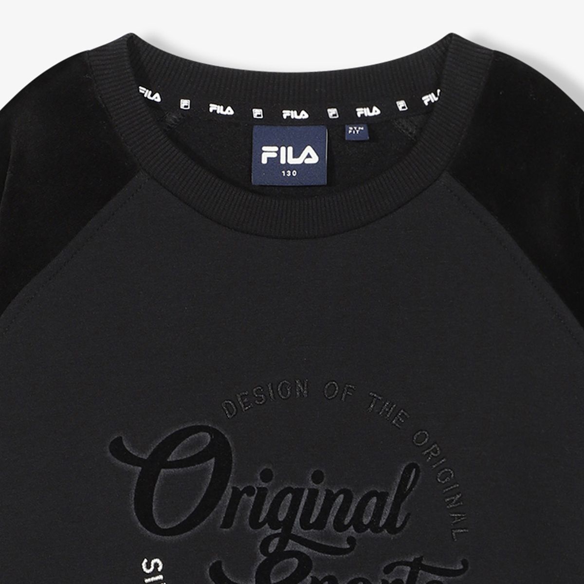 휠라 키즈(FILA KIDS) 여아 라글란 배색 맨투맨