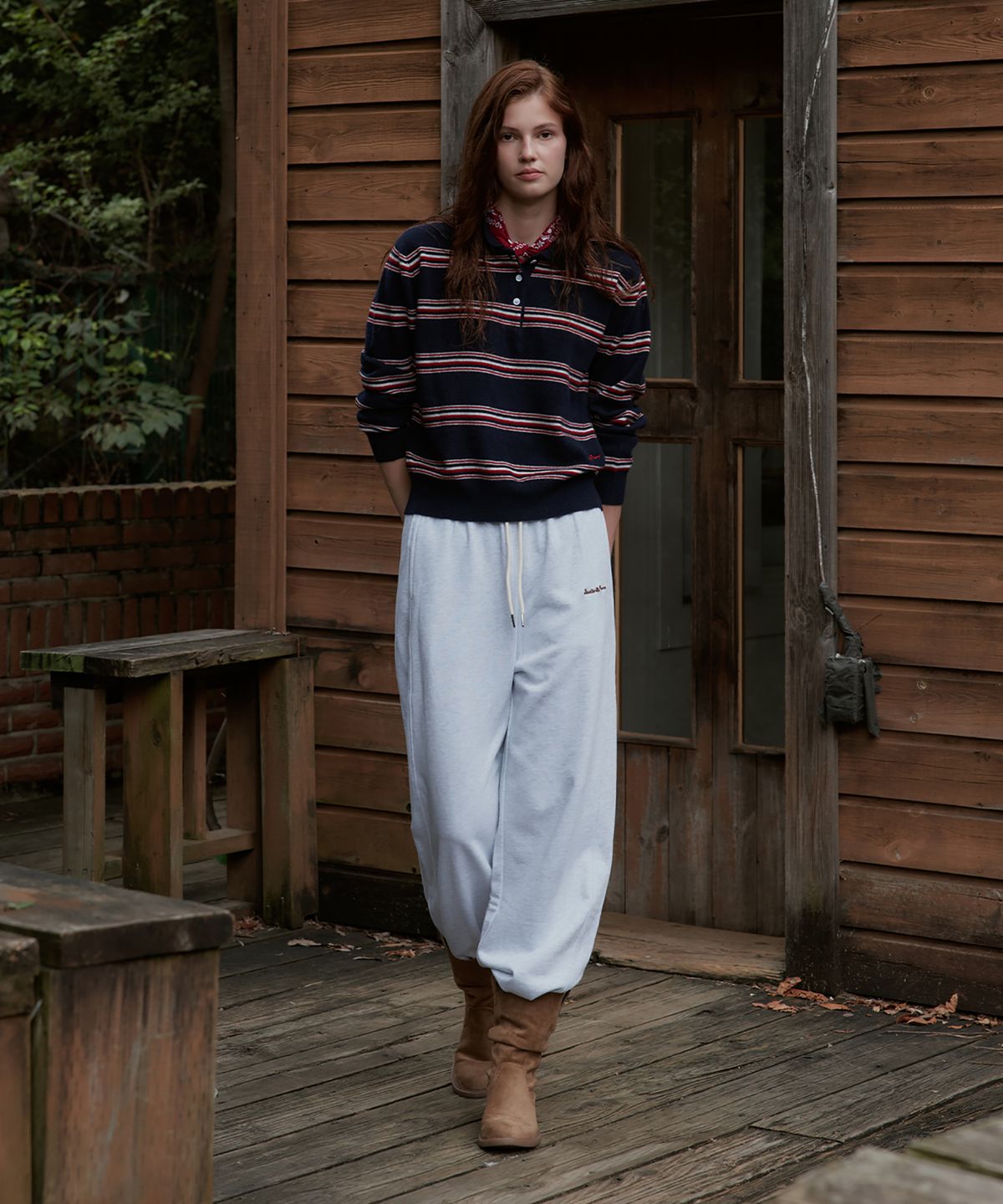 스튜디오앤파르크(STUDIO&PARC) 2-Way Drawstring Sweatpants_Light Grey