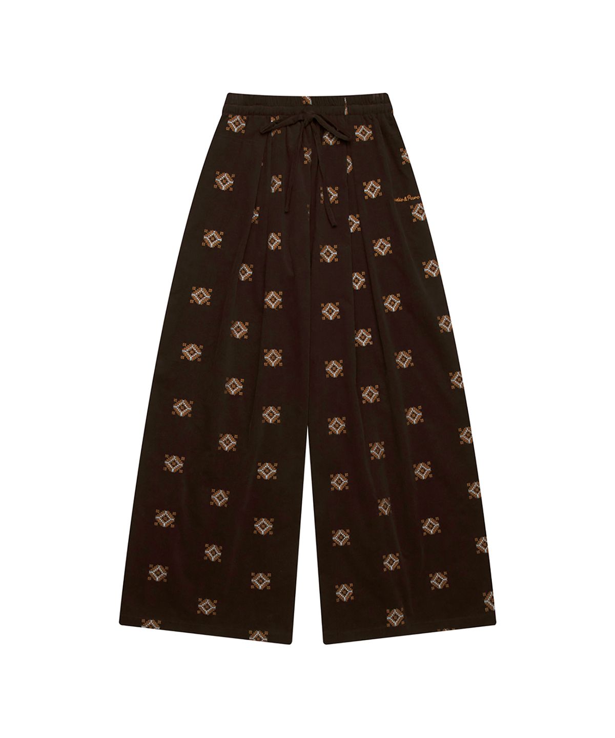 스튜디오앤파르크(STUDIO&PARC) Ethnic Corduroy Wide Pants_Brown