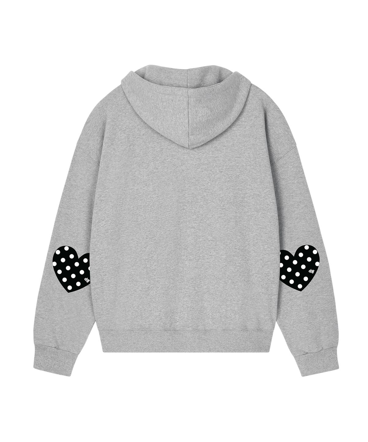 그레이버(GRAVER) [UNISEX]엘보우 도트하트 후드집업_블랙