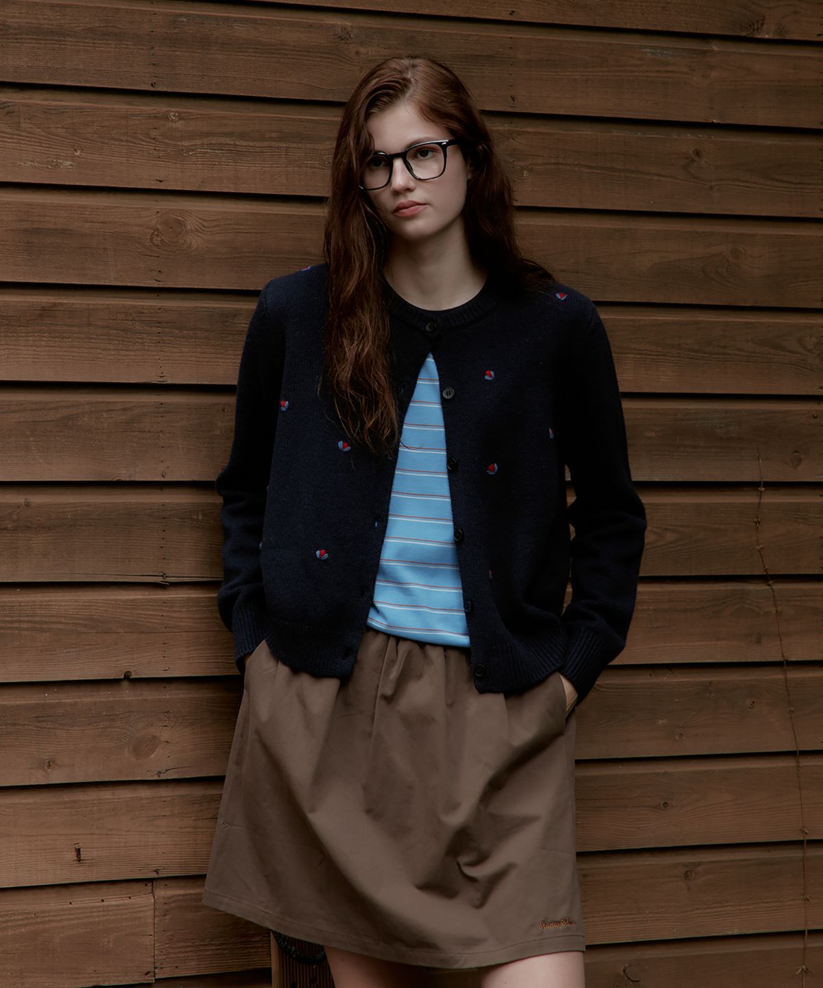 스튜디오앤파르크(STUDIO&PARC) Contrast Waist Skirt with Inner Shorts_Brown
