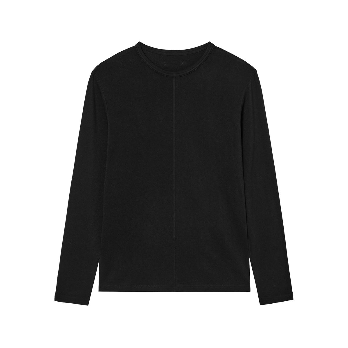 세비지(SAVAGE) Wool Crewneck Jersey Long Sleeve - Black