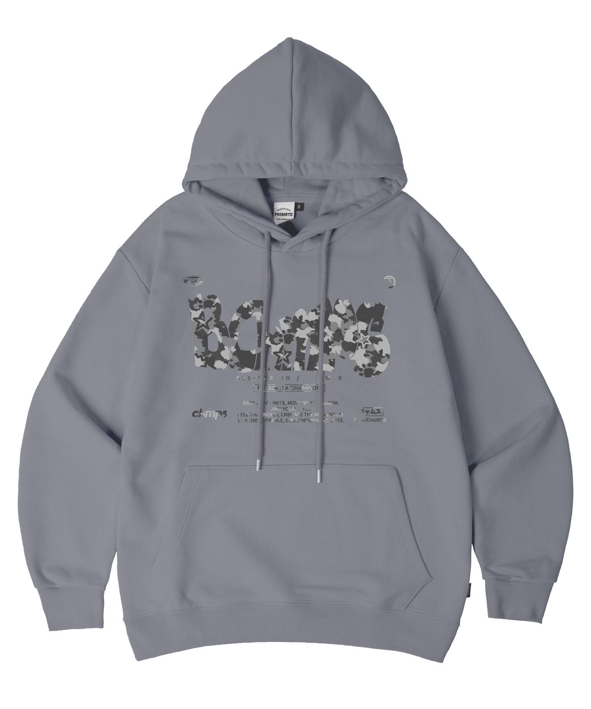 본챔스(BORN CHAMPS) [9 COLORS] BOLD MOTION CAMO 오버핏 후드 티셔츠 B25FT06 [기모/NO기모]