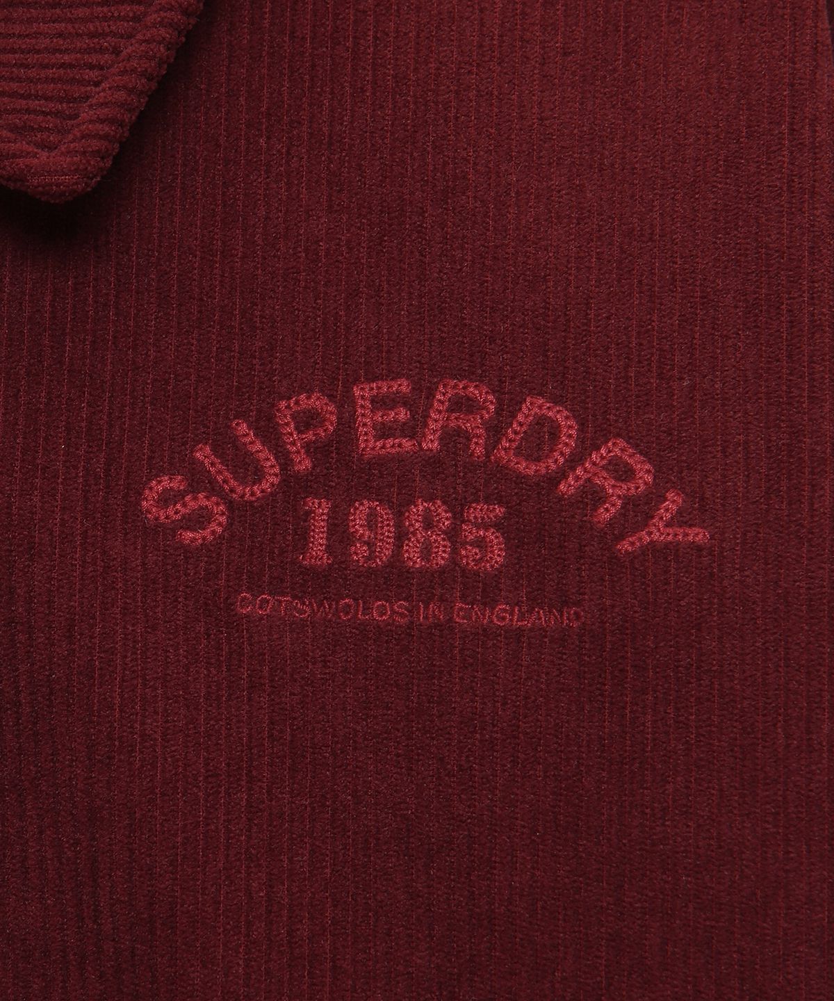 슈퍼드라이(SUPERDRY) 코듀로이 카라 자켓 버건디
