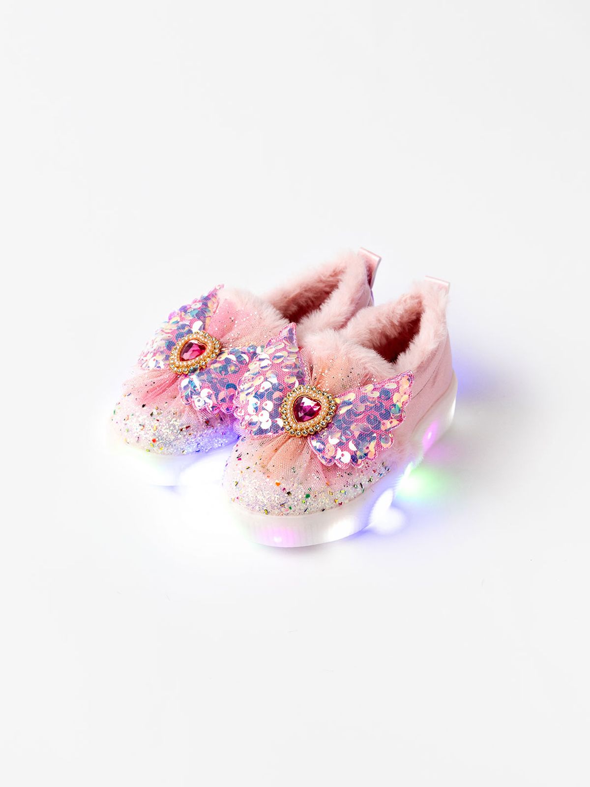 오즈키즈(OZKIZ) 하트샤인LED 털슬립온