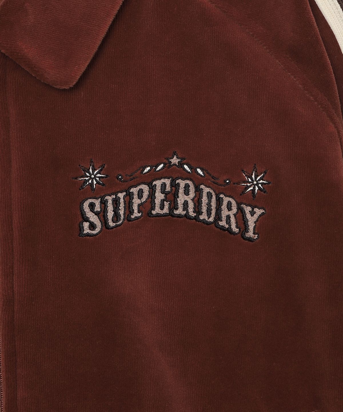 슈퍼드라이(SUPERDRY) W 벨로아 트랙 집업 자켓 브라운