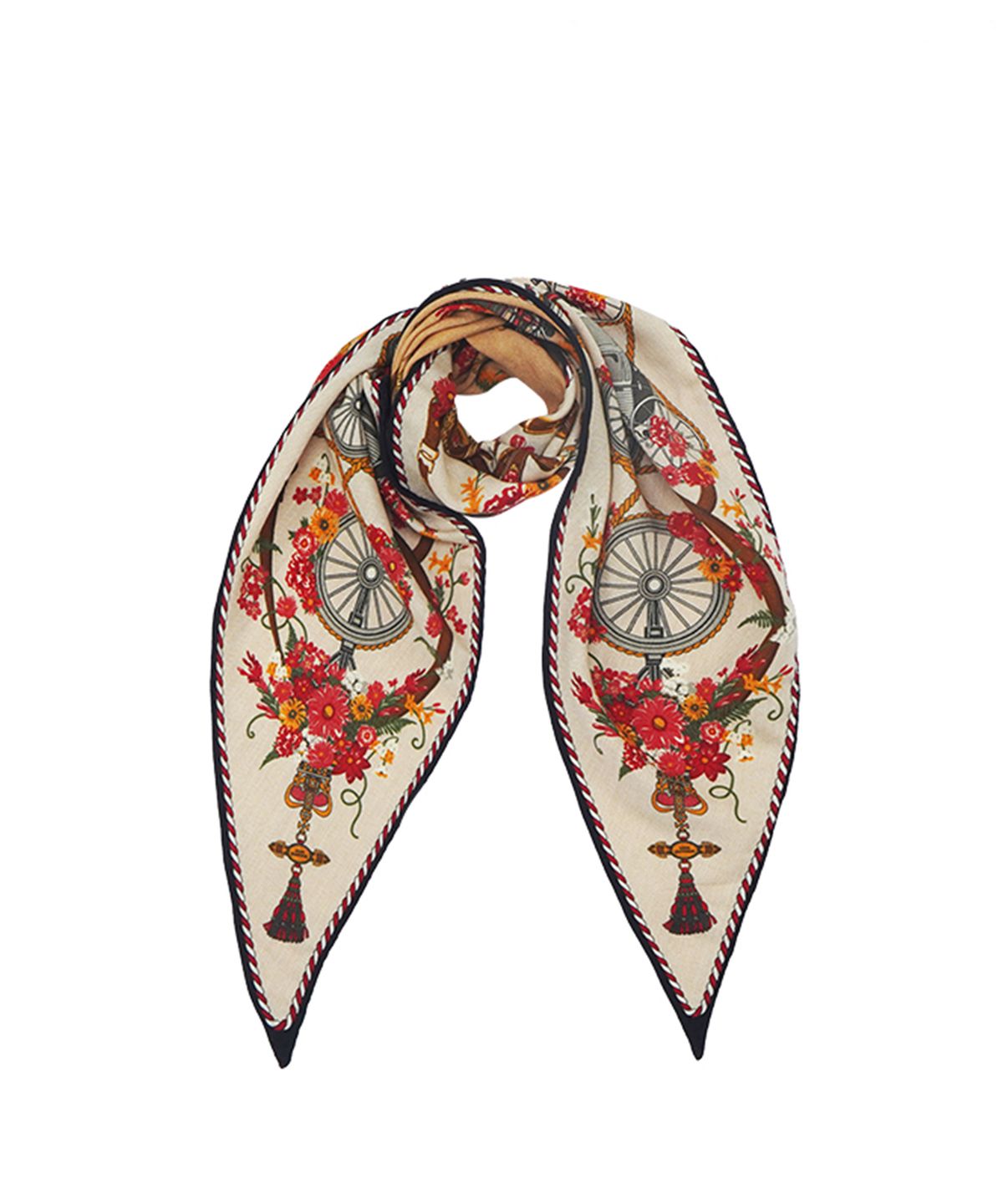 루이까또즈스카프(LOUIS QUATORZE SCARF) 알테아더블 울실크 마름모 스카프