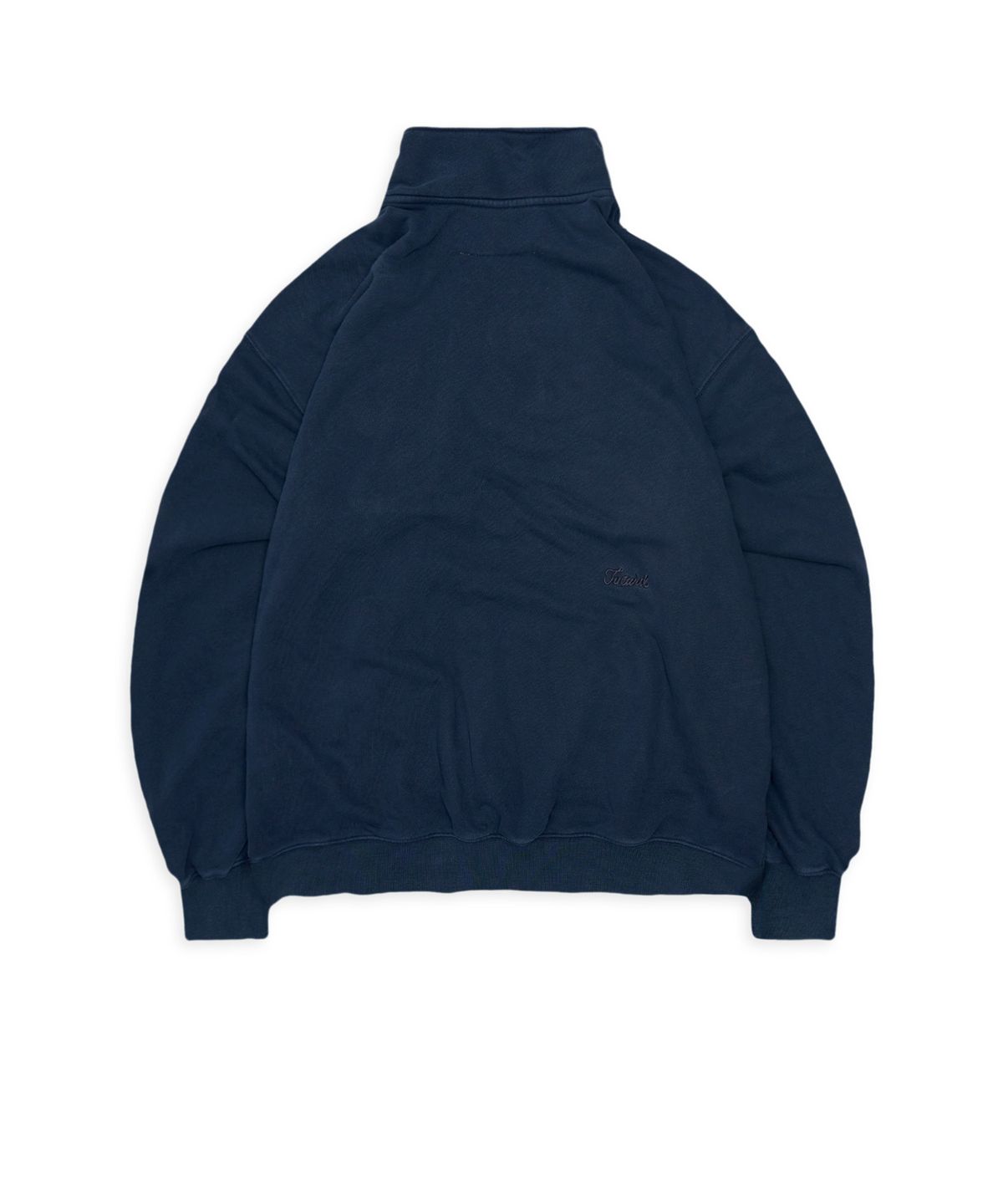 투위드(TUEWID) slouchy half-zip up in bleached navy