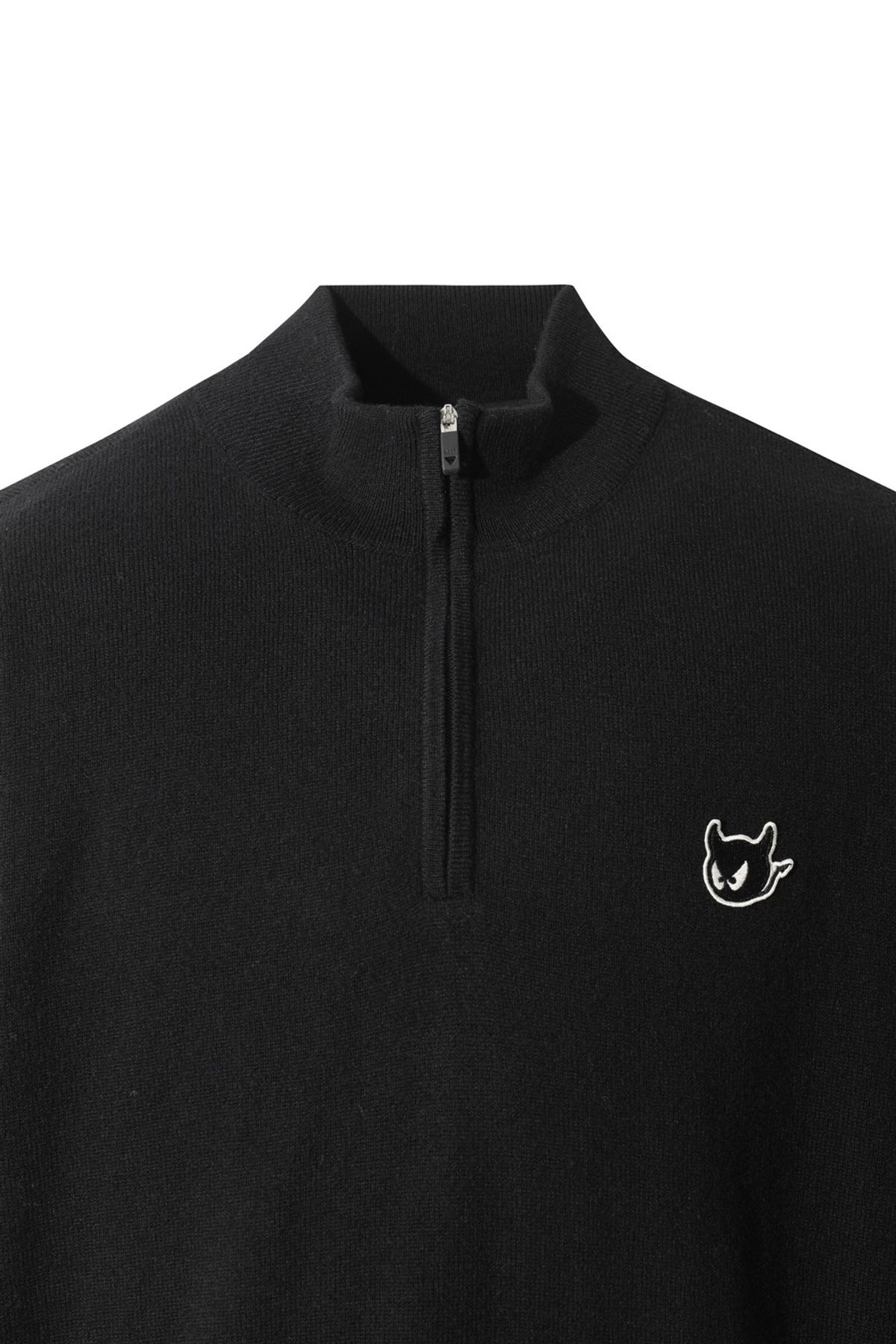 왁(WAAC) Men Wool Half Zip Sweater WMWAW25707BKX