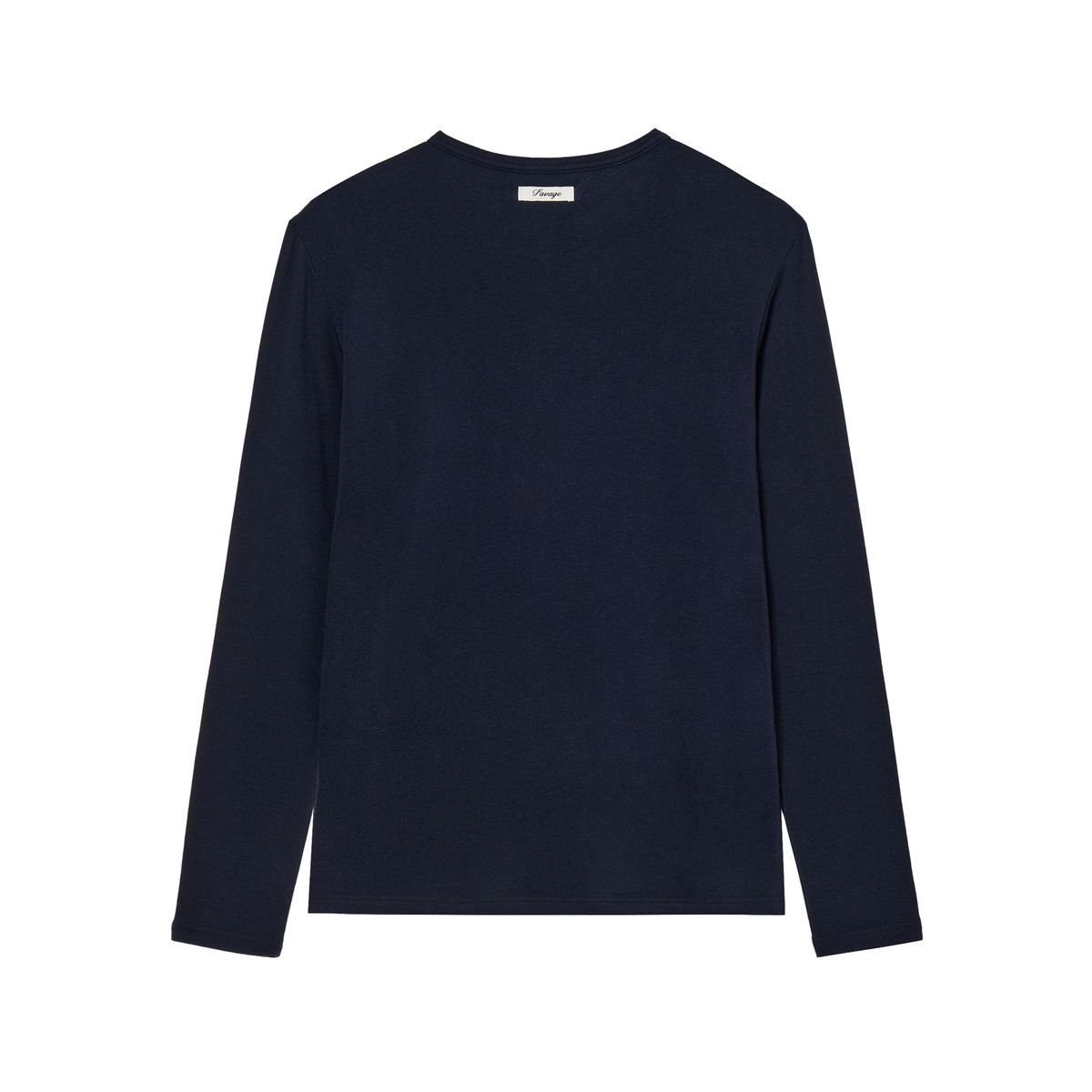 세비지(SAVAGE) Wool Crewneck Jersey Long Sleeve - Navy