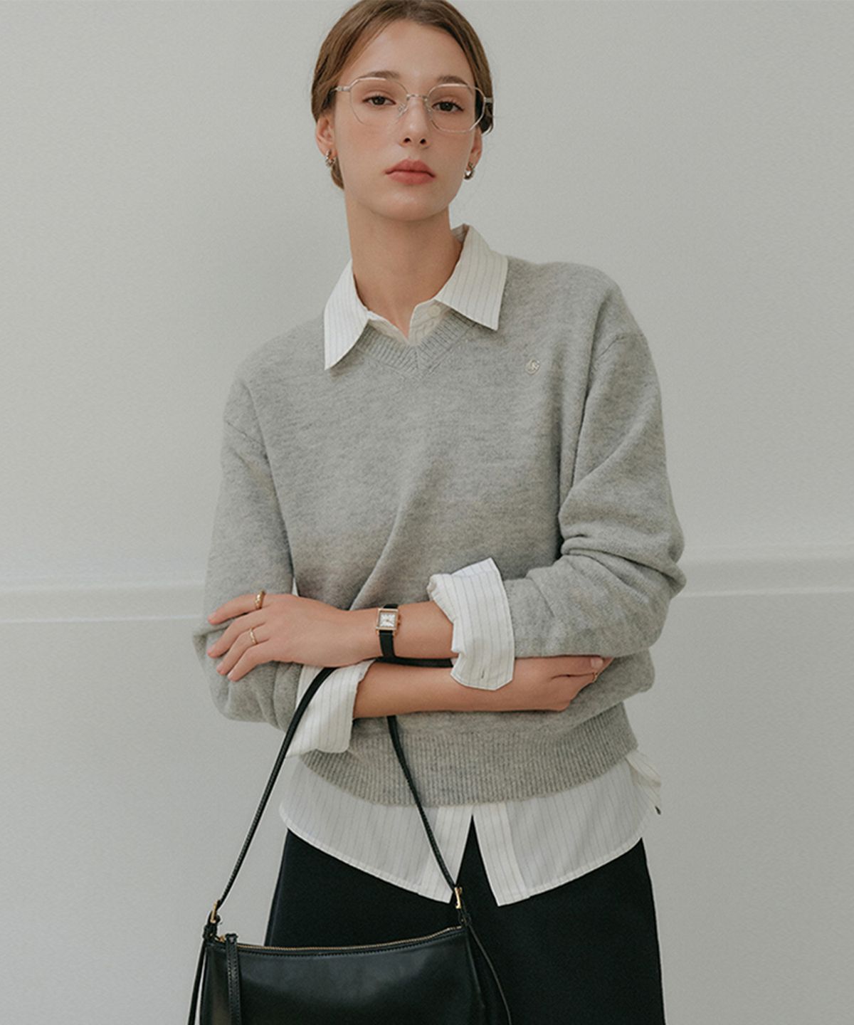 룩캐스트(LOOKAST) 카일 울 브이넥 니트 / KAILE WOOL V-NECK KNIT_3colors