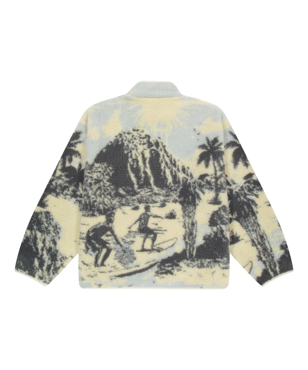 투위드(TUEWID) PALM TREE fleece in powder blue/cream