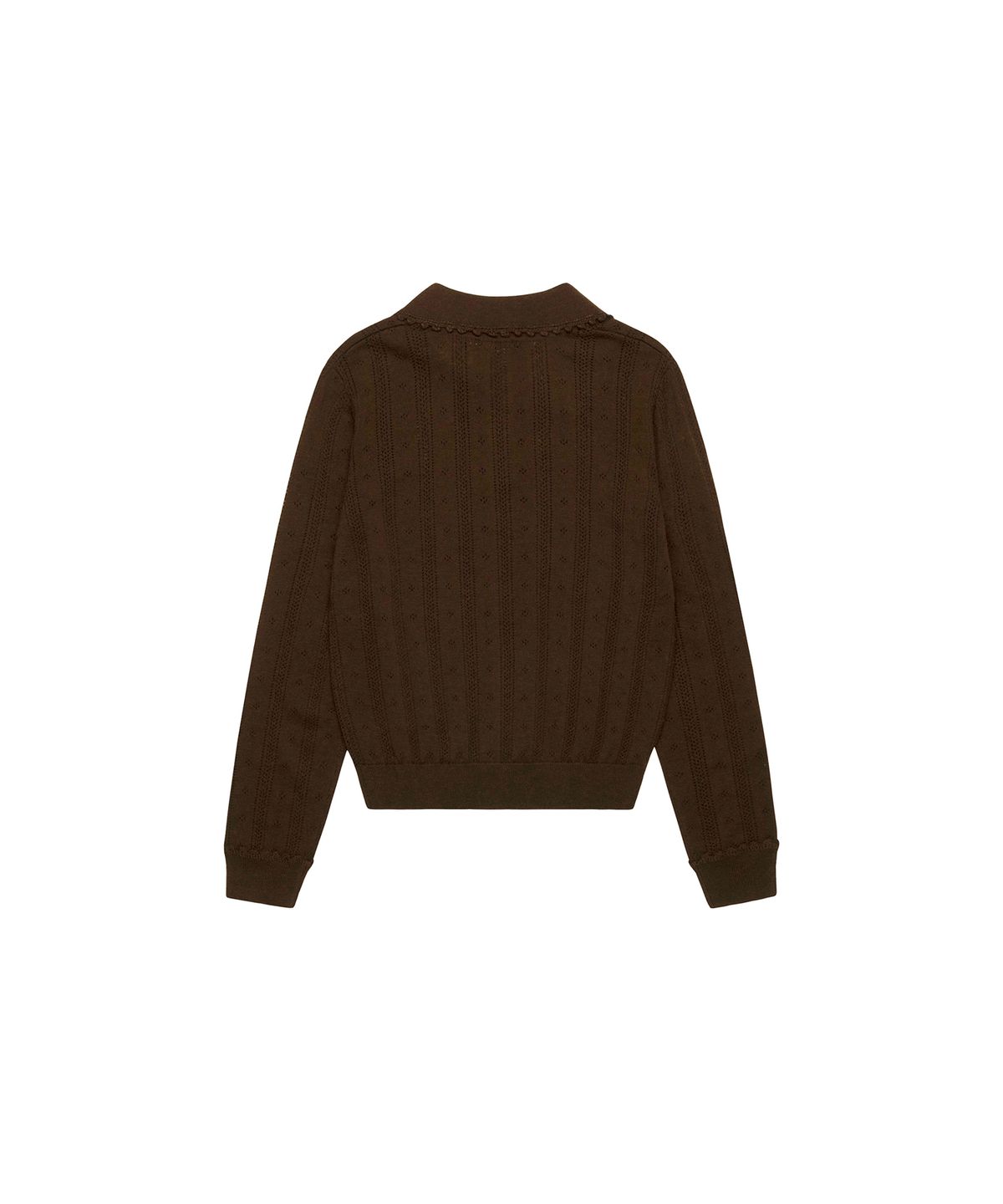스튜디오앤파르크(STUDIO&PARC) Openwork Collar Wool Knit_Brown