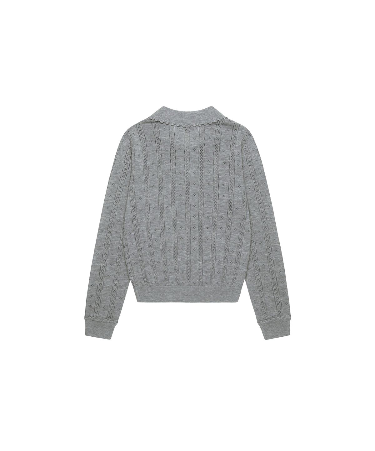 스튜디오앤파르크(STUDIO&PARC) Openwork Collar Wool Knit_Grey