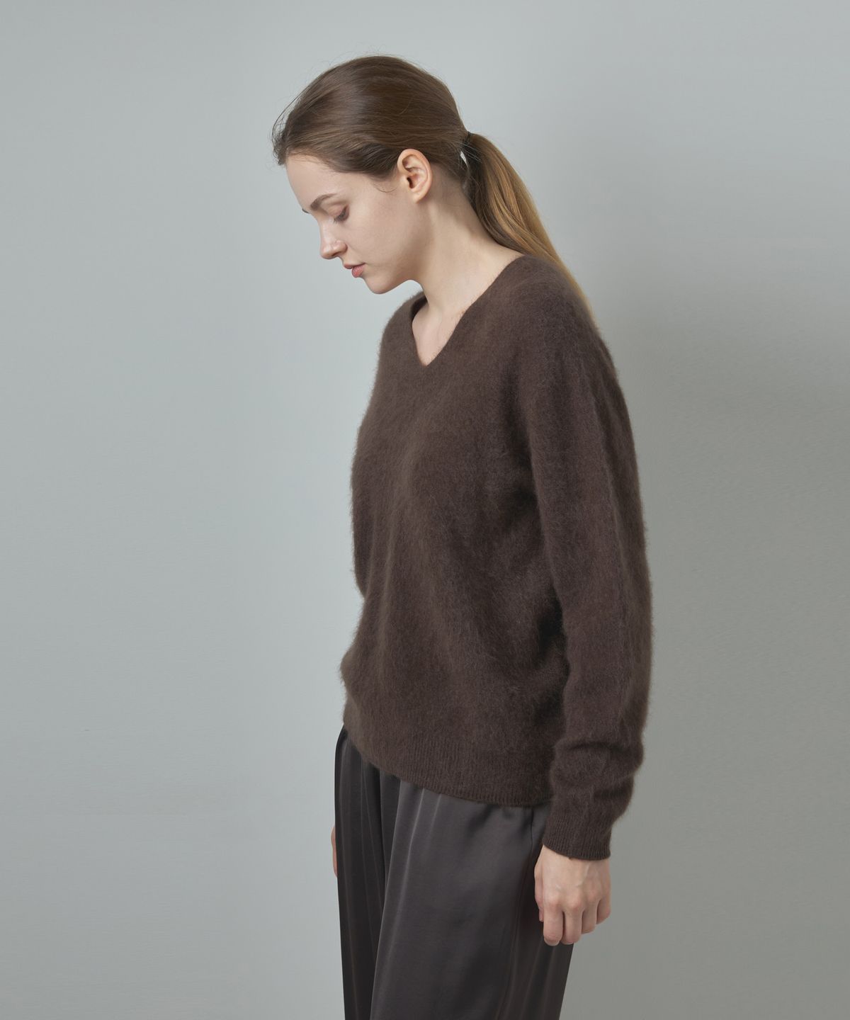 누토프(NUTOFFE) V Cashmere Knit_Brown