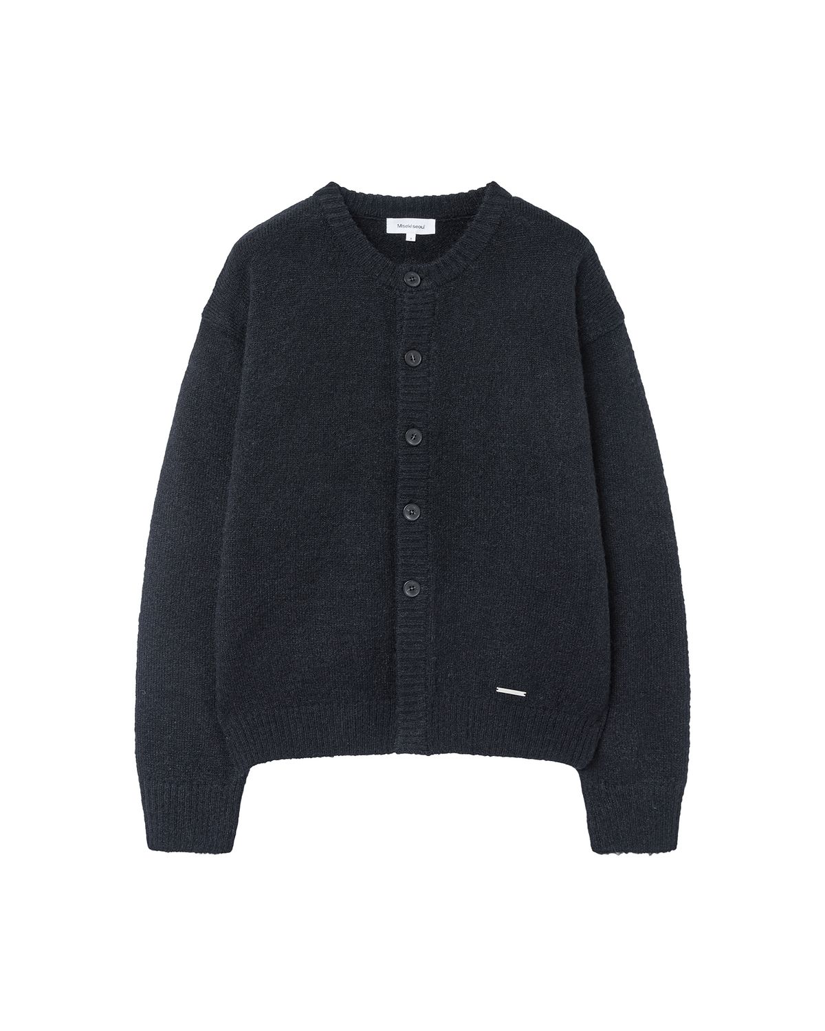 미세키서울 맨(MISEKISEOUL MEN) Round neck cardigan BLACK